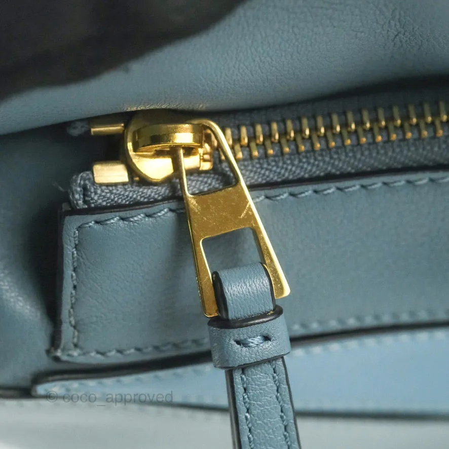 Loewe Small Puzzle Bag Blue Grained Calfskin