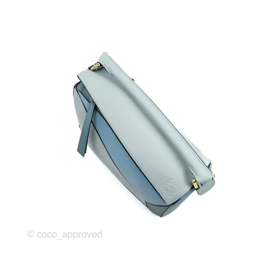 Loewe Small Puzzle Bag Blue Grained Calfskin
