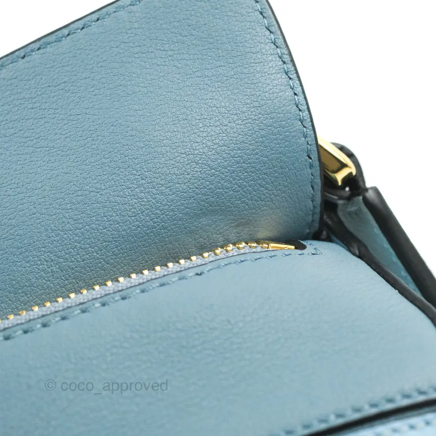 Loewe Small Puzzle Bag Blue Grained Calfskin