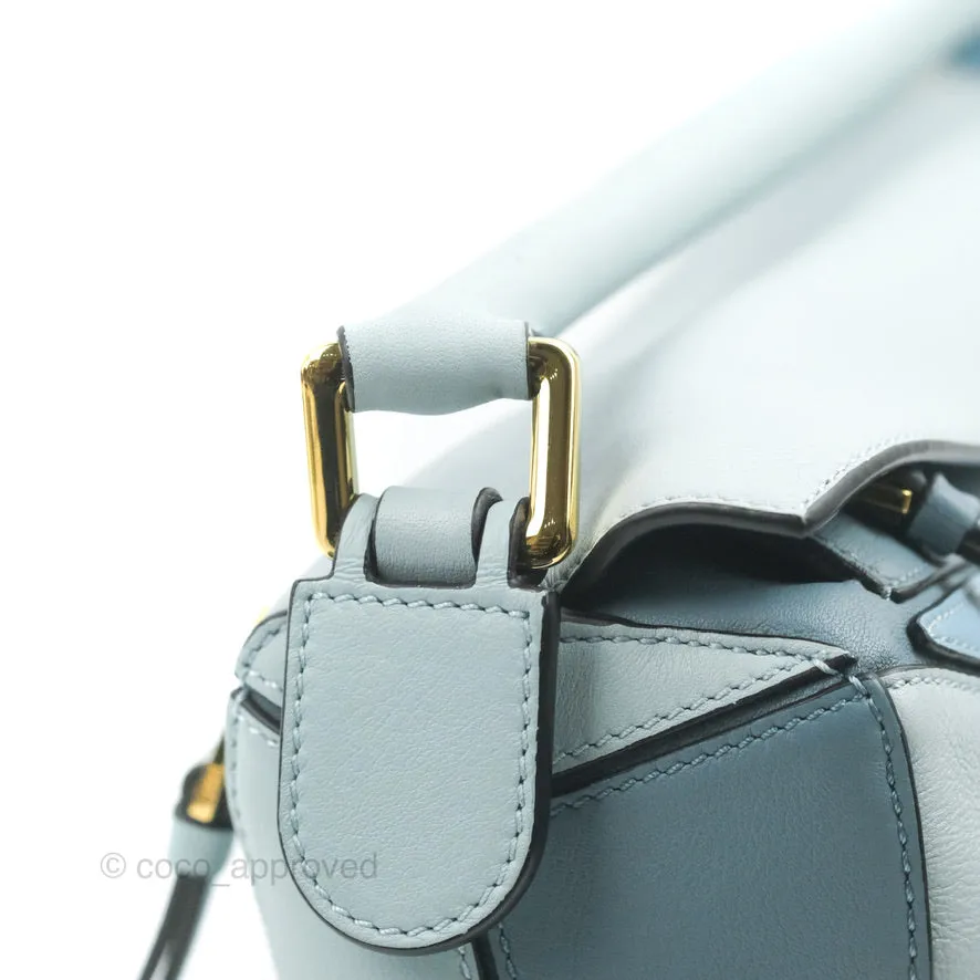 Loewe Small Puzzle Bag Blue Grained Calfskin