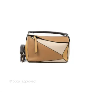Loewe Small Puzzle Bag Brown Two Tone Calfskin