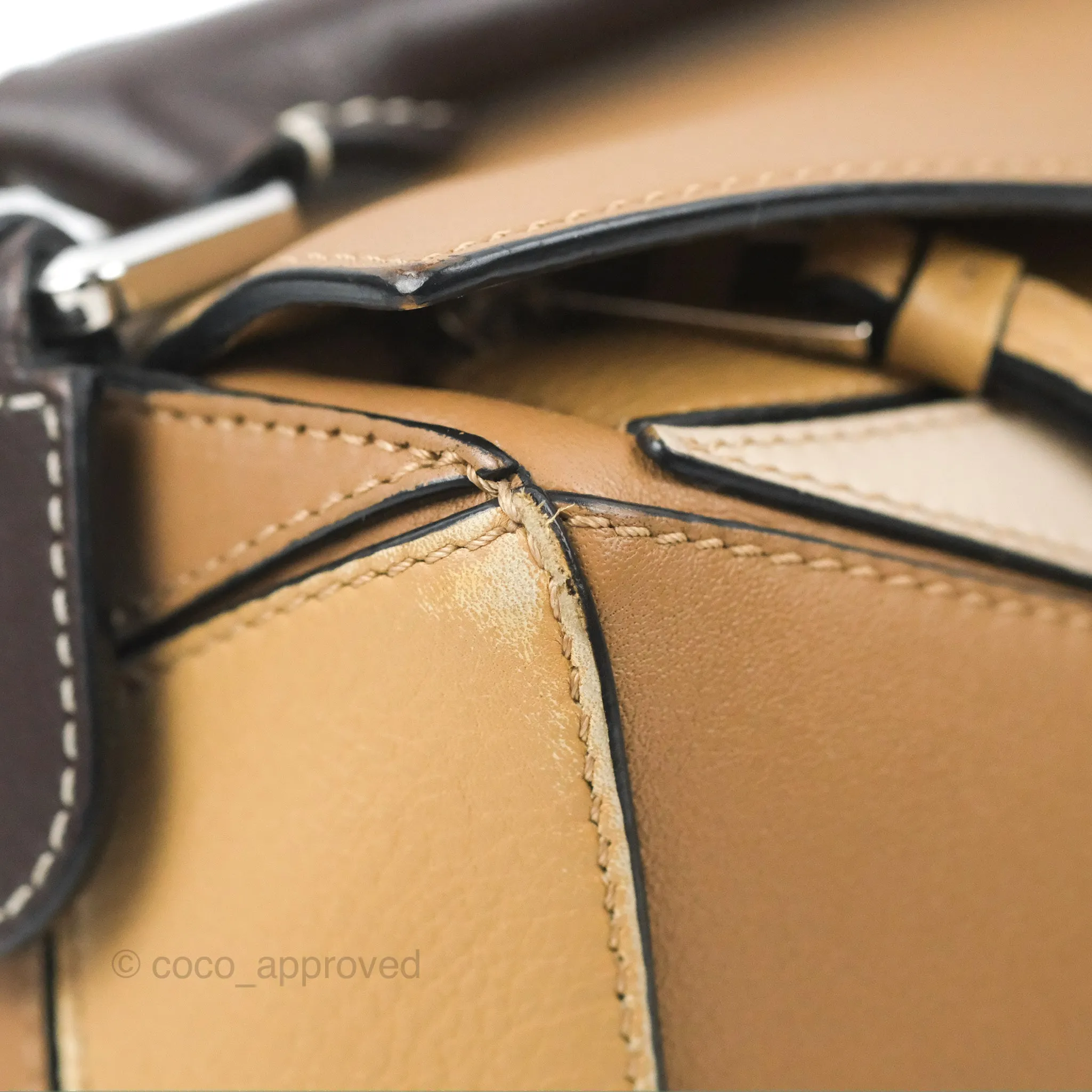 Loewe Small Puzzle Bag Brown Two Tone Calfskin