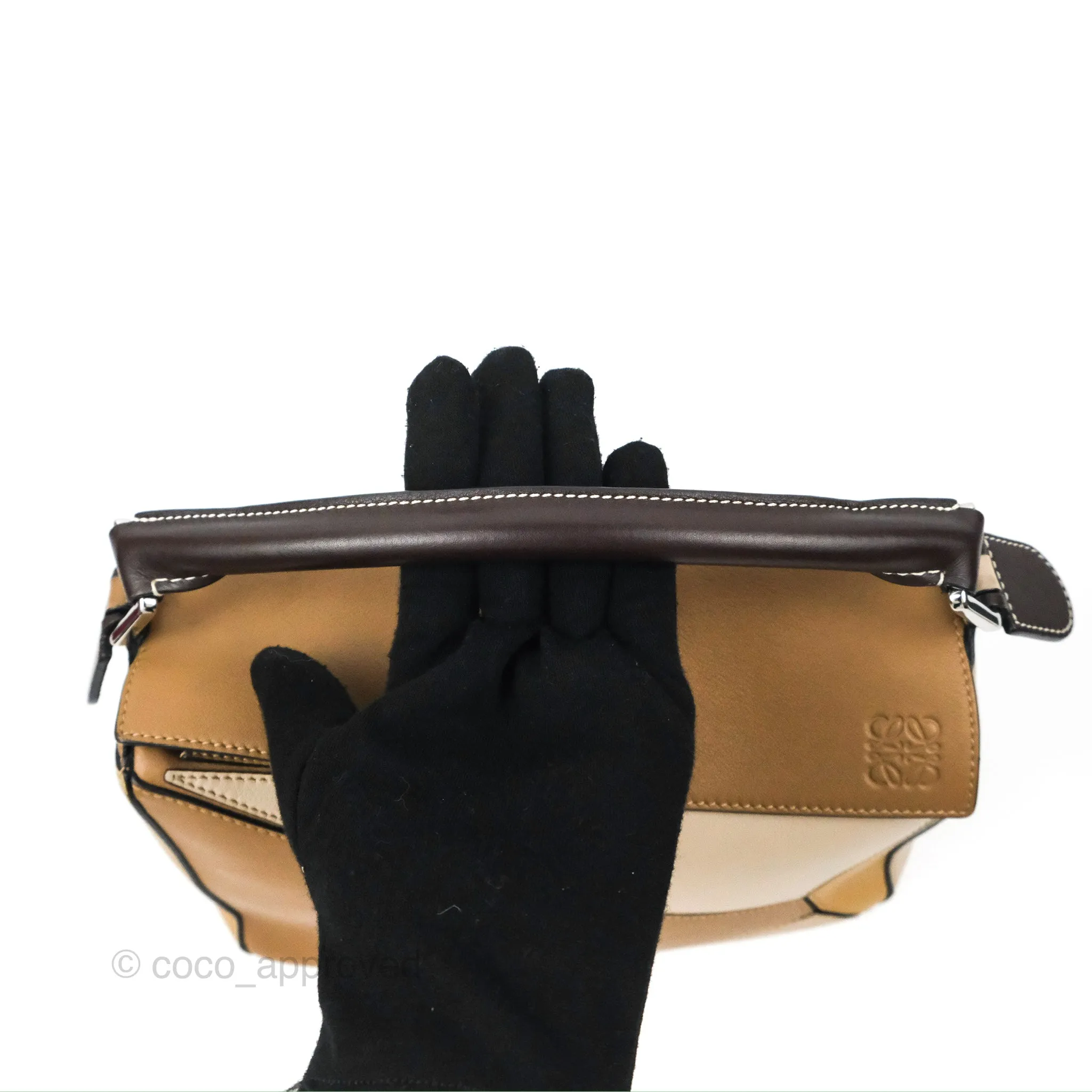 Loewe Small Puzzle Bag Brown Two Tone Calfskin