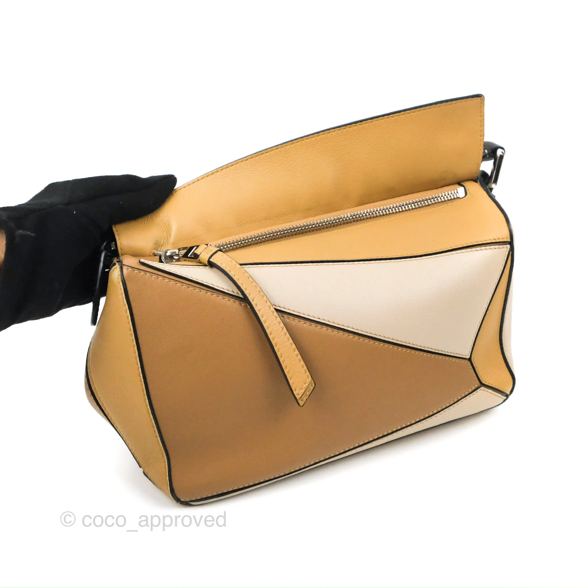 Loewe Small Puzzle Bag Brown Two Tone Calfskin
