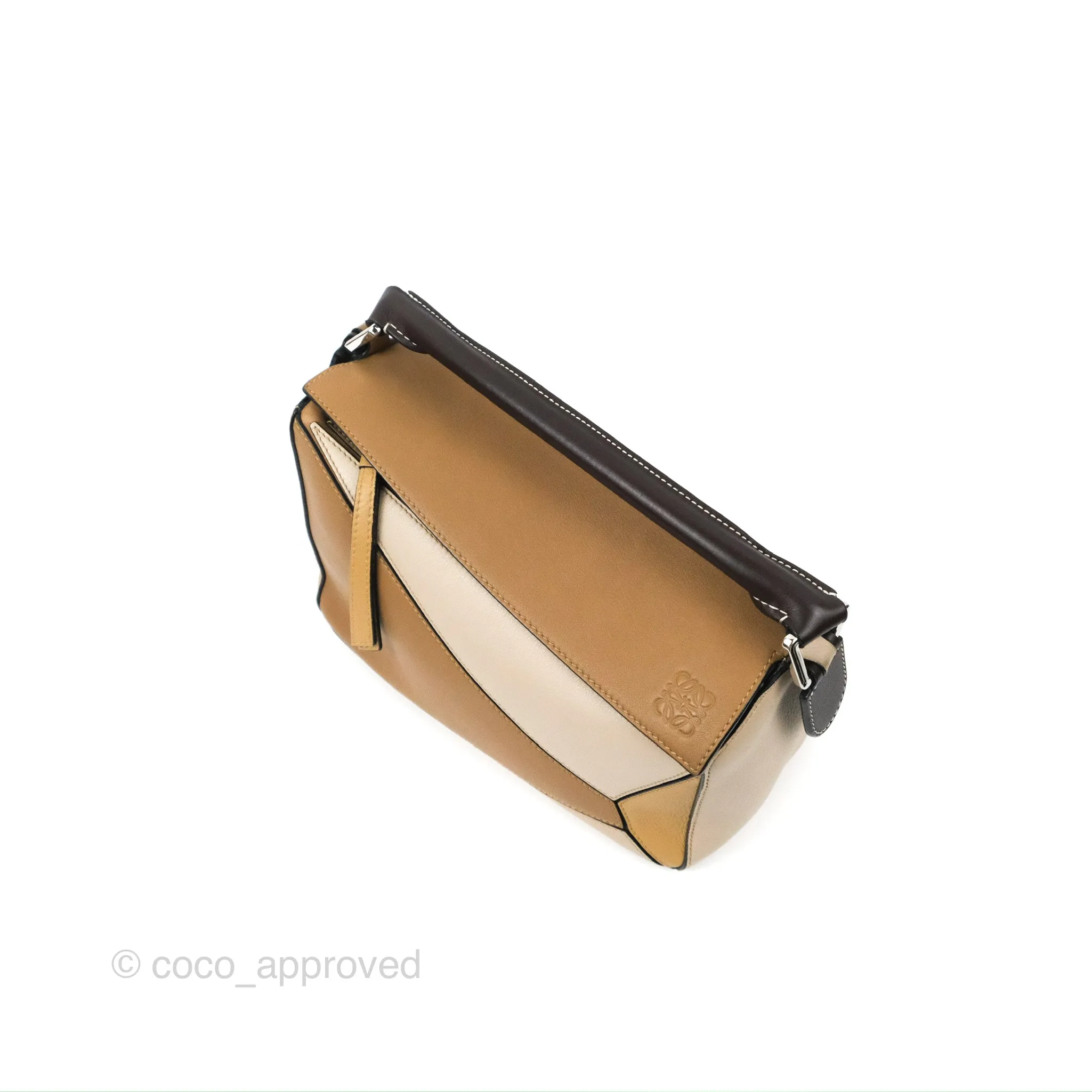 Loewe Small Puzzle Bag Brown Two Tone Calfskin