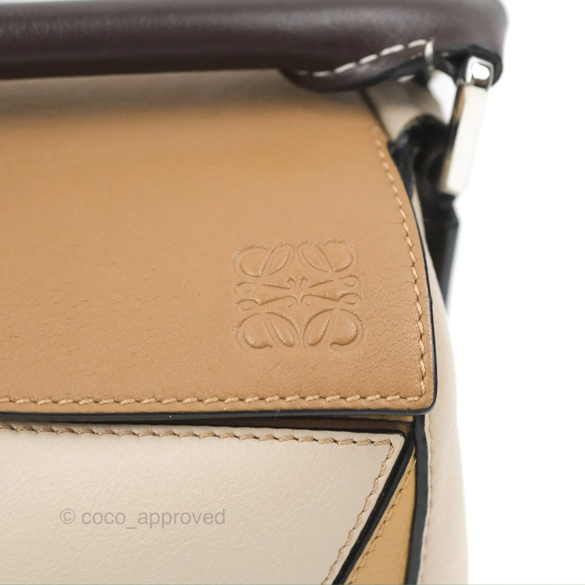 Loewe Small Puzzle Bag Brown Two Tone Calfskin