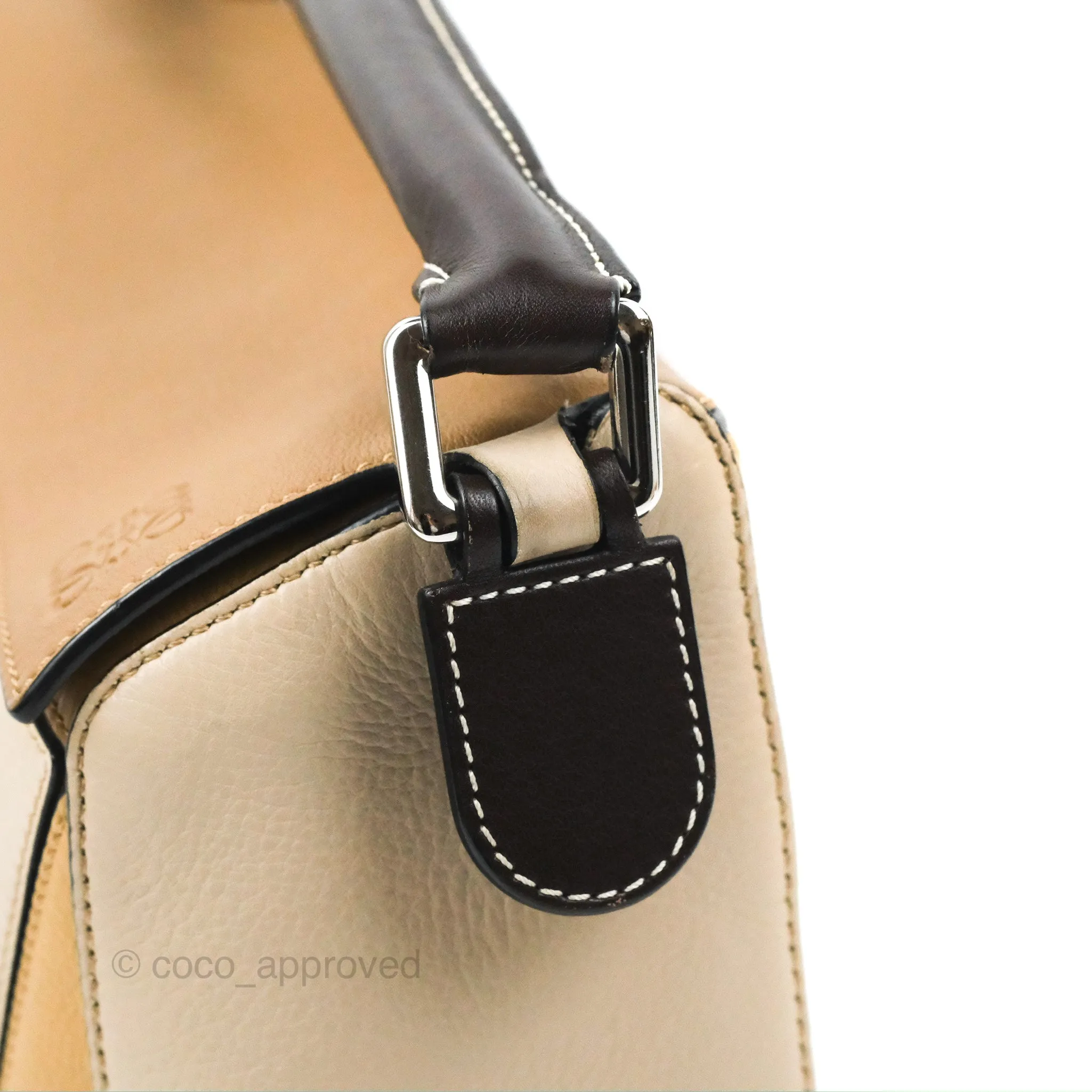 Loewe Small Puzzle Bag Brown Two Tone Calfskin