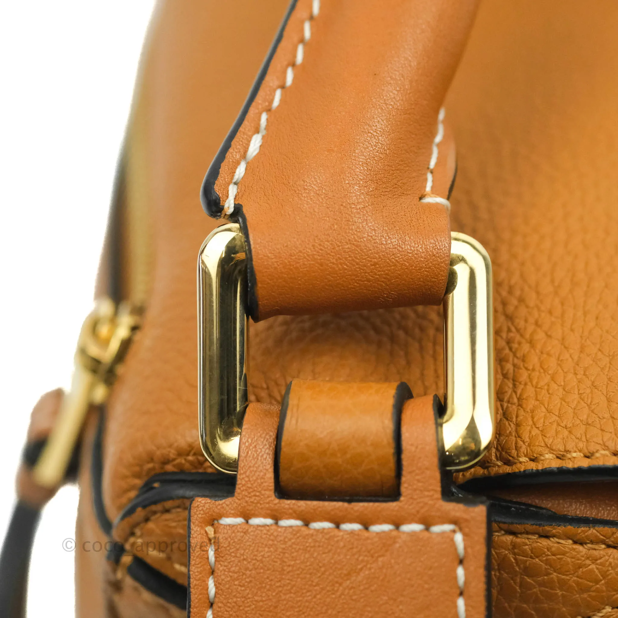 Loewe Small Puzzle Bag Caramel Calfskin Gold Hardware