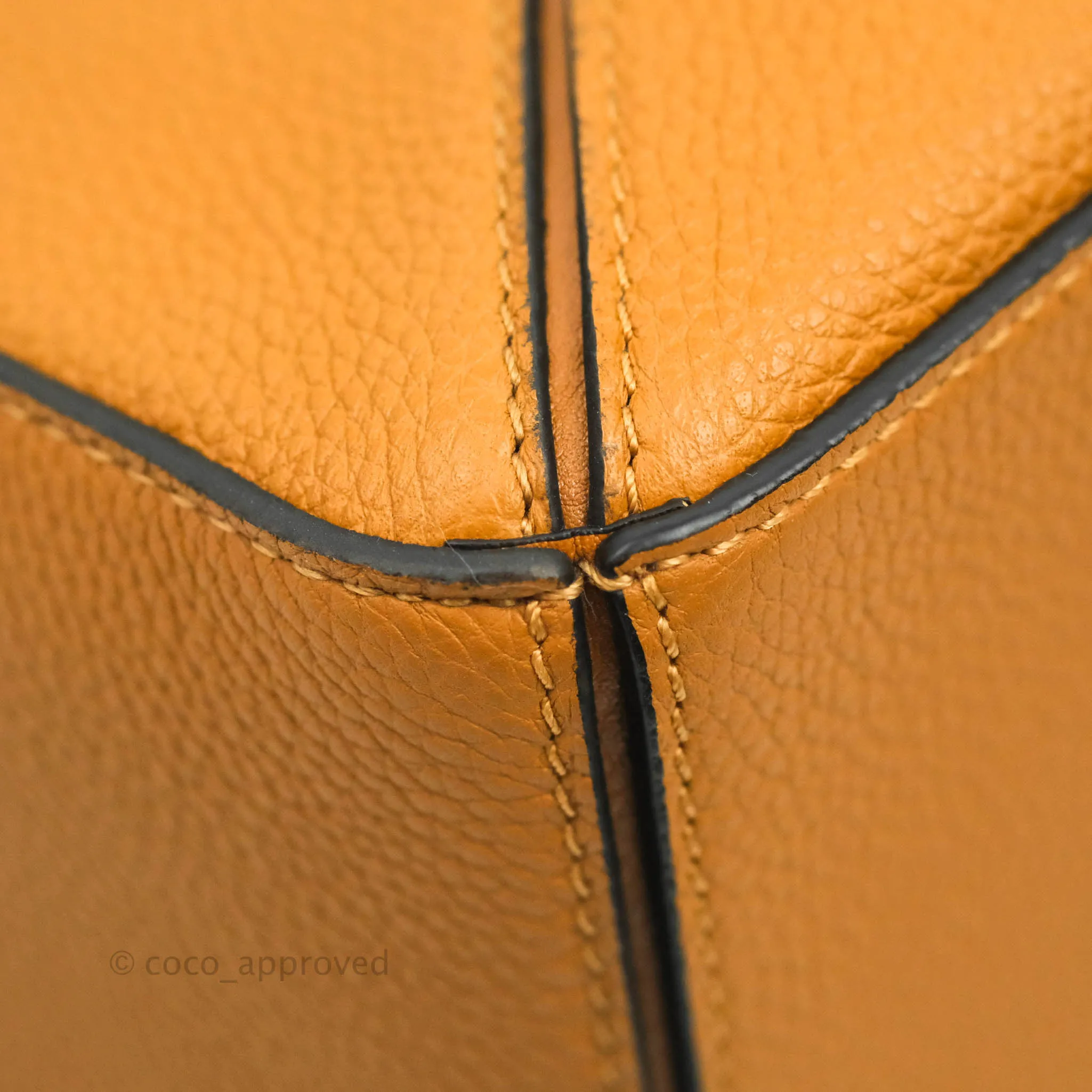 Loewe Small Puzzle Bag Caramel Calfskin Gold Hardware