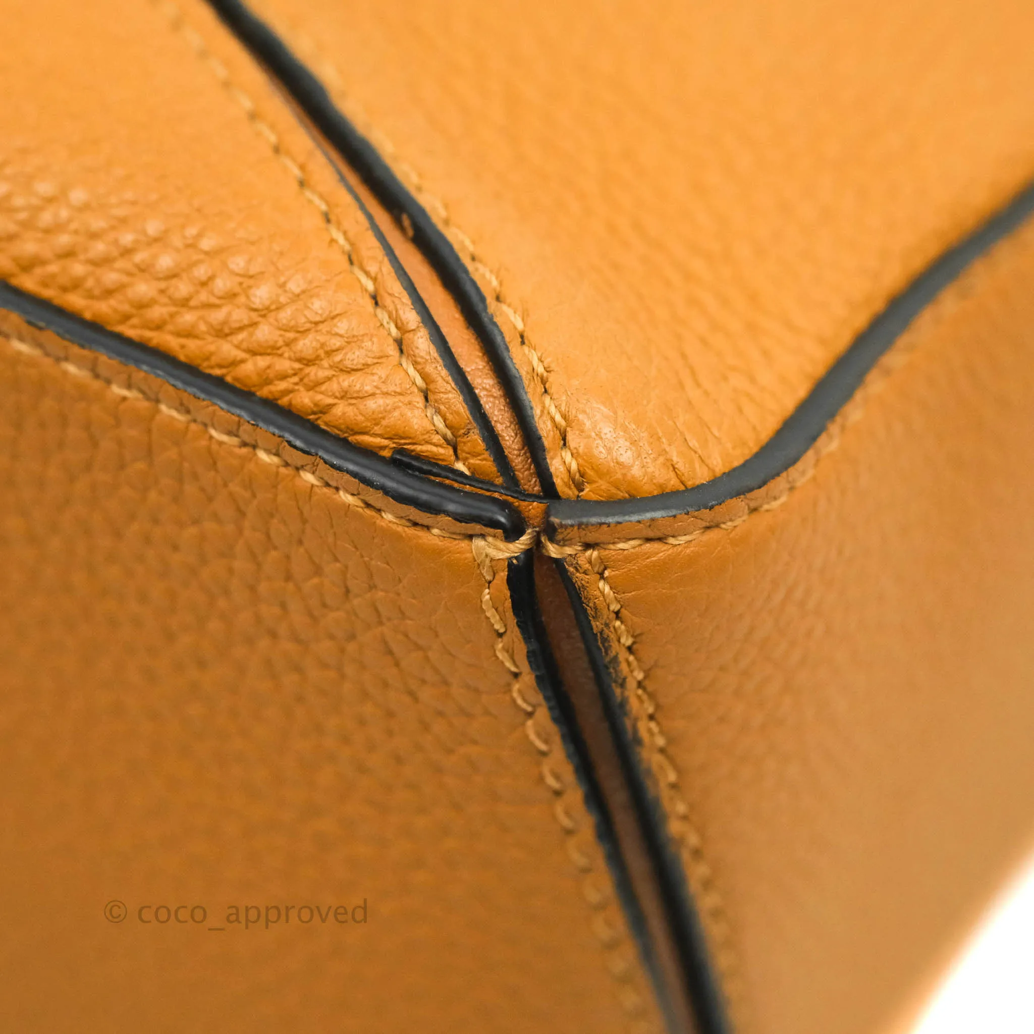 Loewe Small Puzzle Bag Caramel Calfskin Gold Hardware