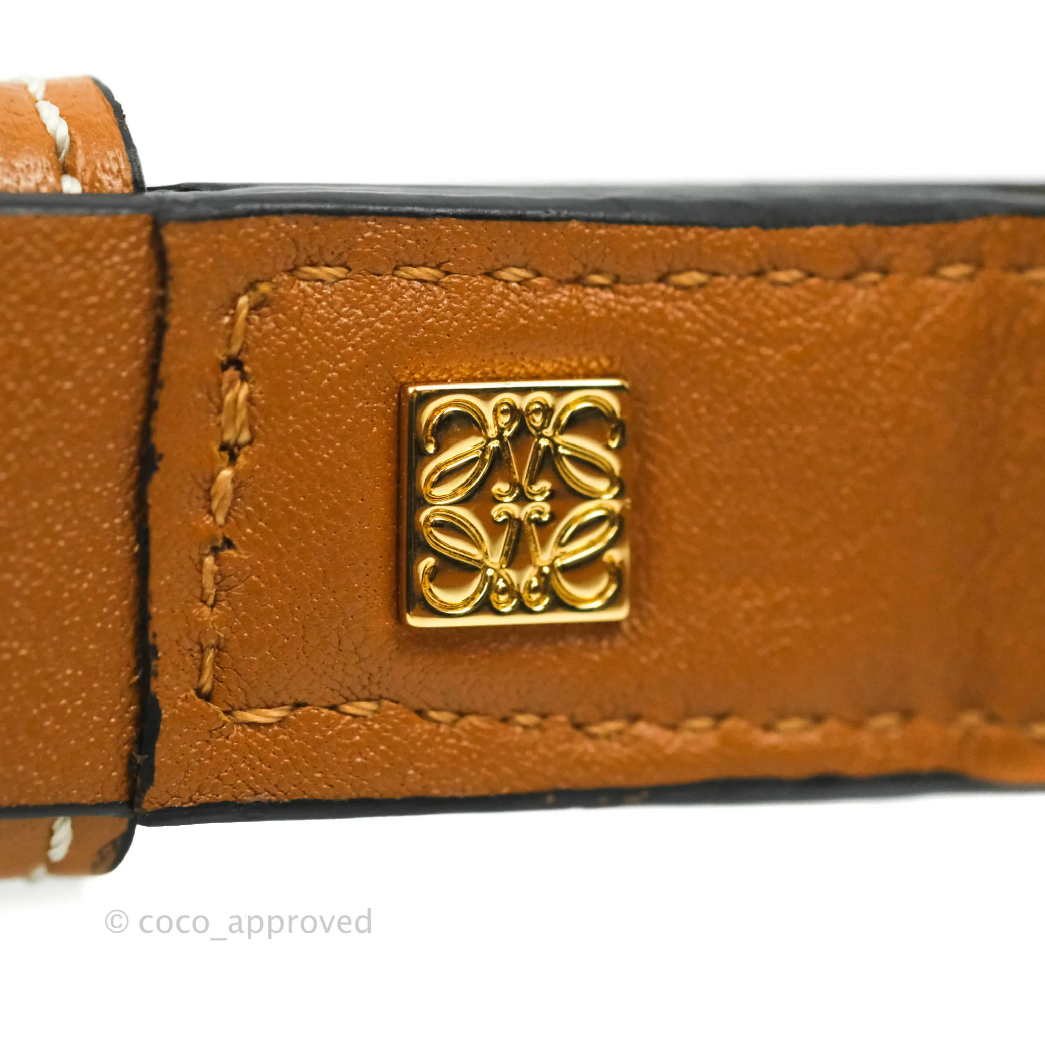 Loewe Small Puzzle Bag Caramel Calfskin Gold Hardware