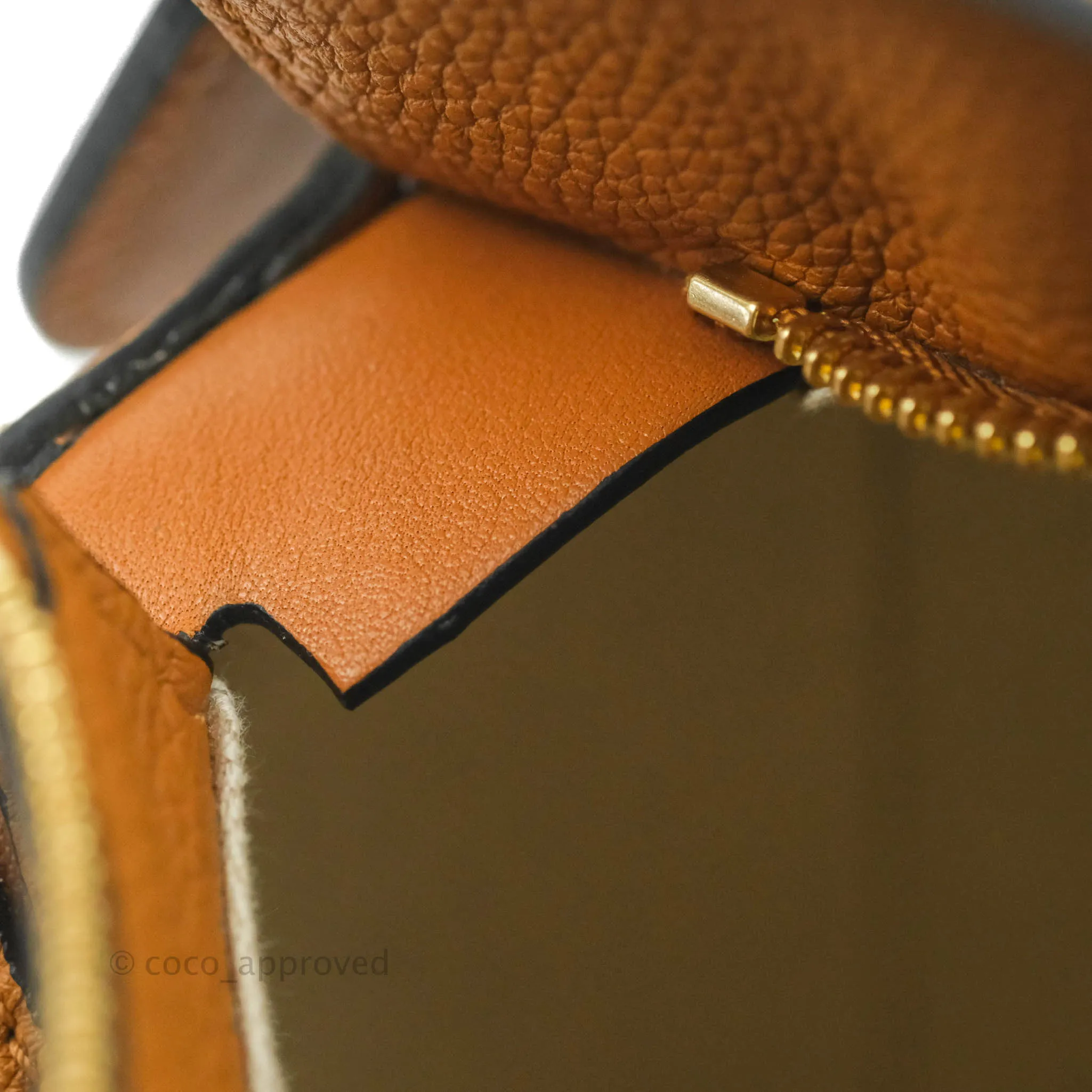 Loewe Small Puzzle Bag Caramel Calfskin Gold Hardware