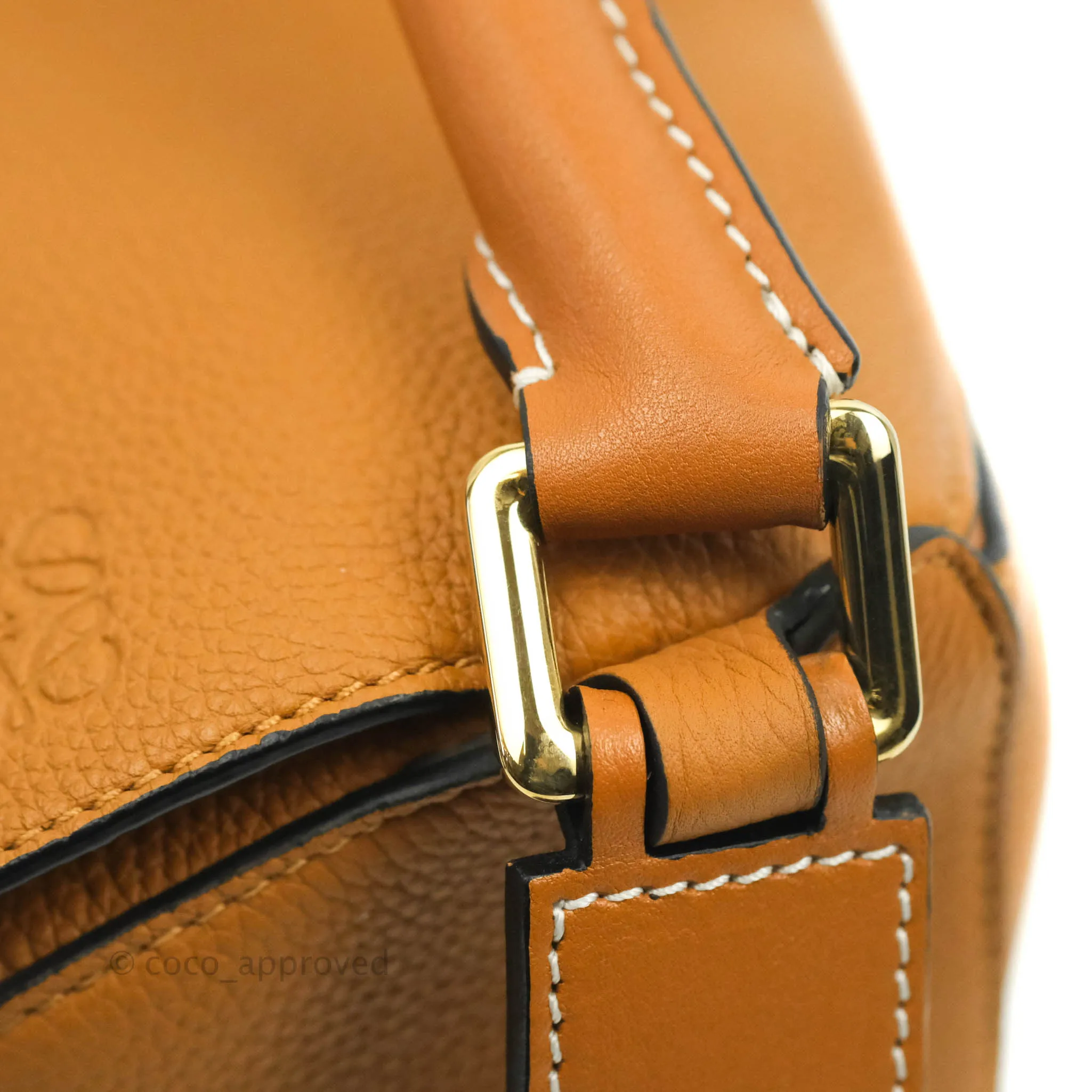 Loewe Small Puzzle Bag Caramel Calfskin Gold Hardware