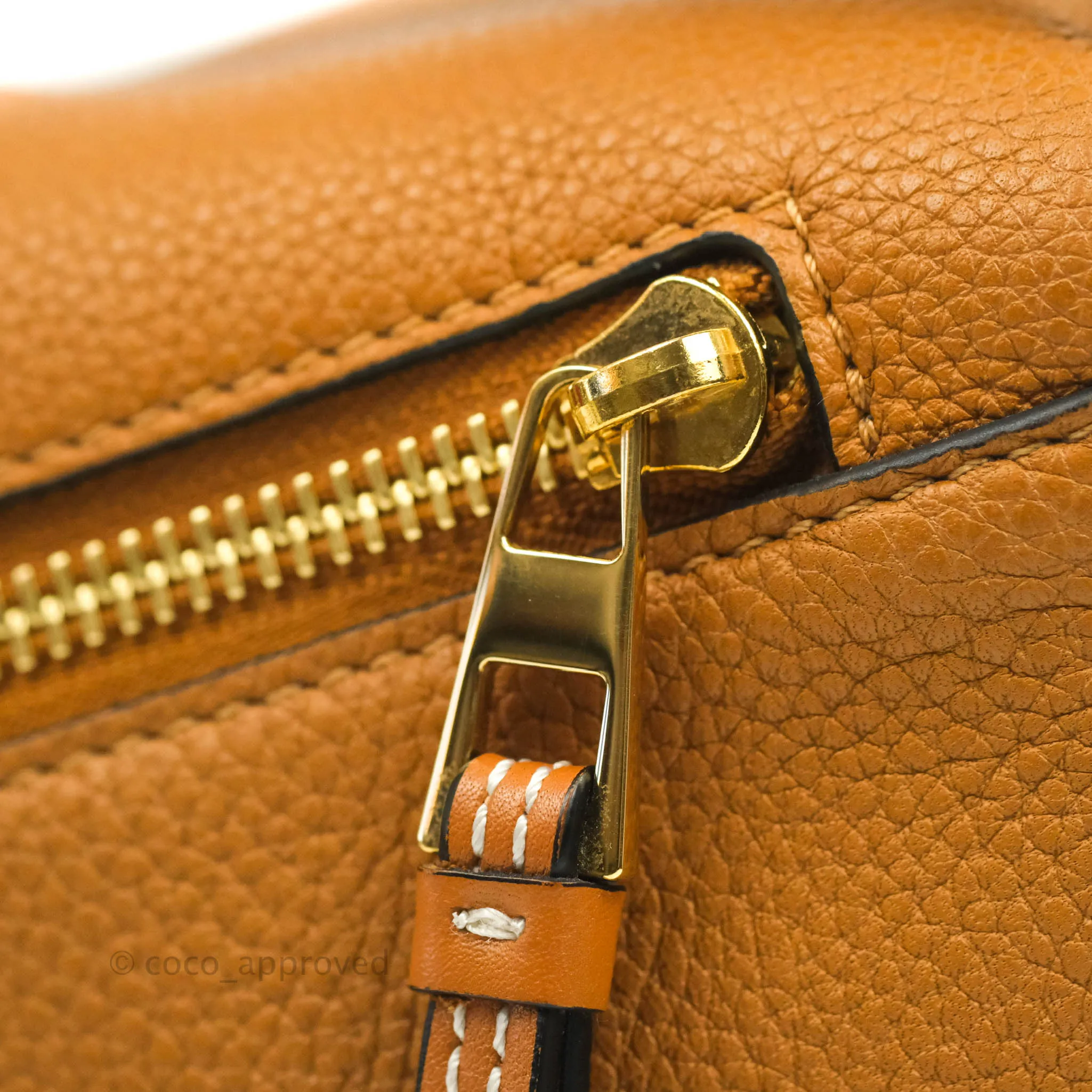 Loewe Small Puzzle Bag Caramel Calfskin Gold Hardware