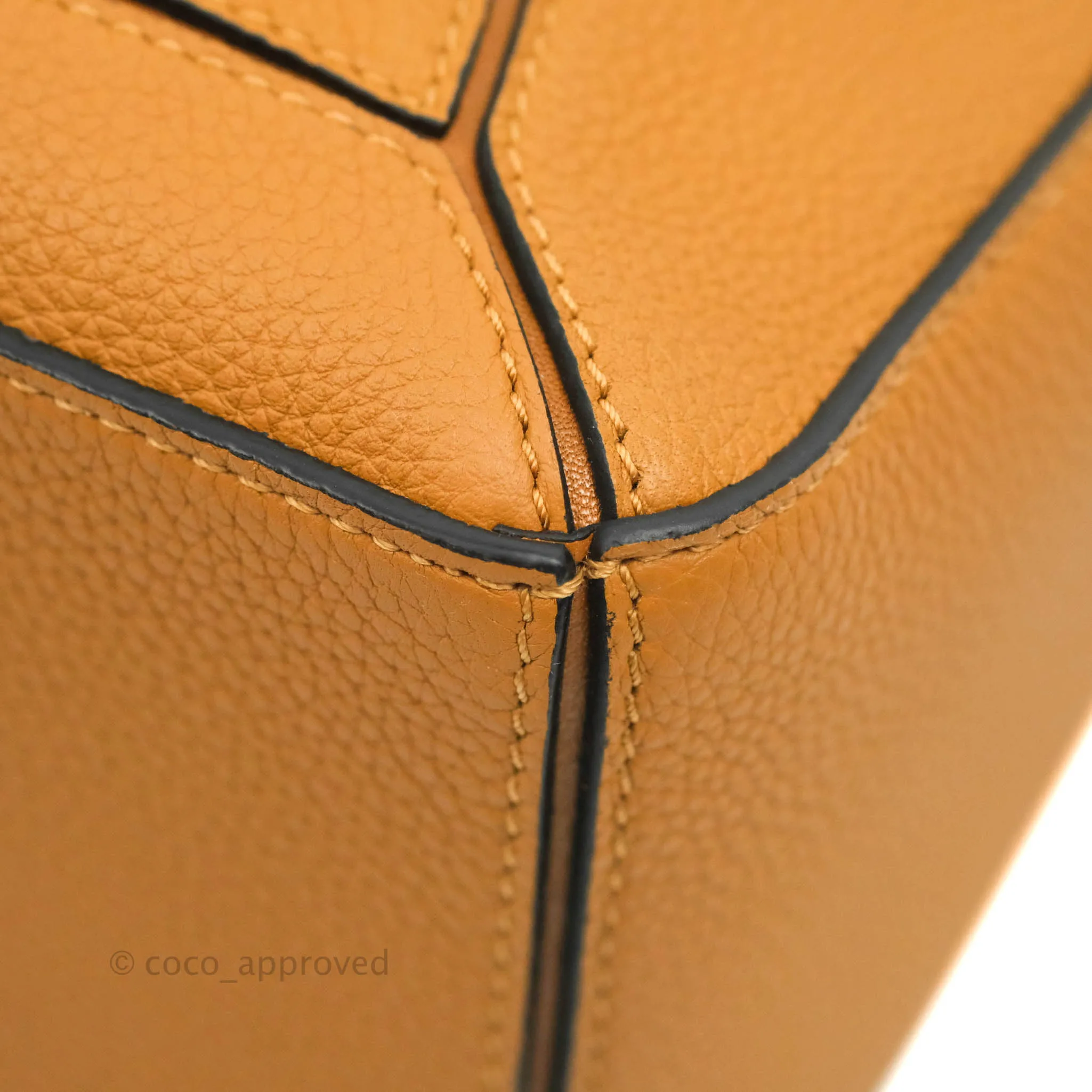 Loewe Small Puzzle Bag Caramel Calfskin Gold Hardware