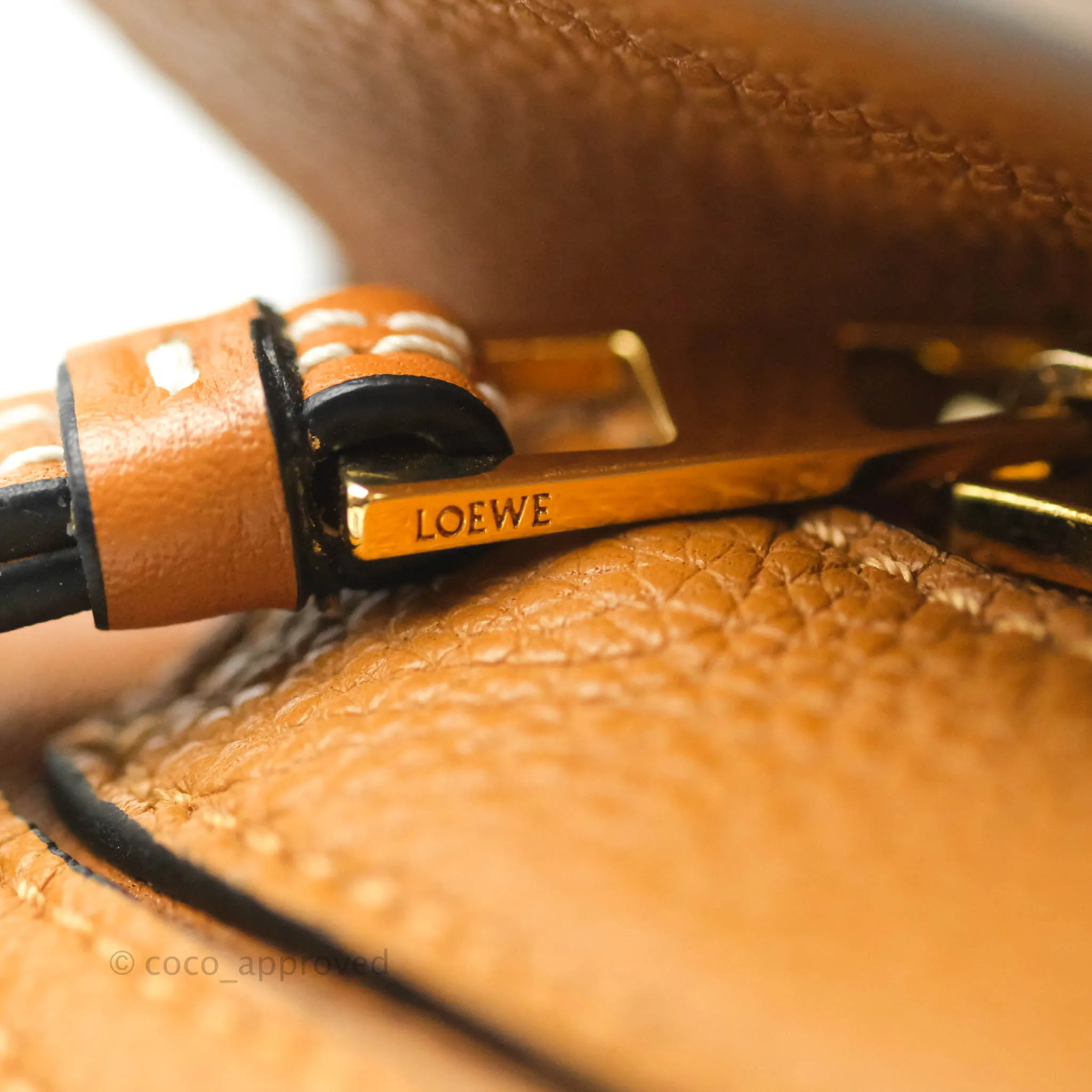 Loewe Small Puzzle Bag Caramel Calfskin Gold Hardware