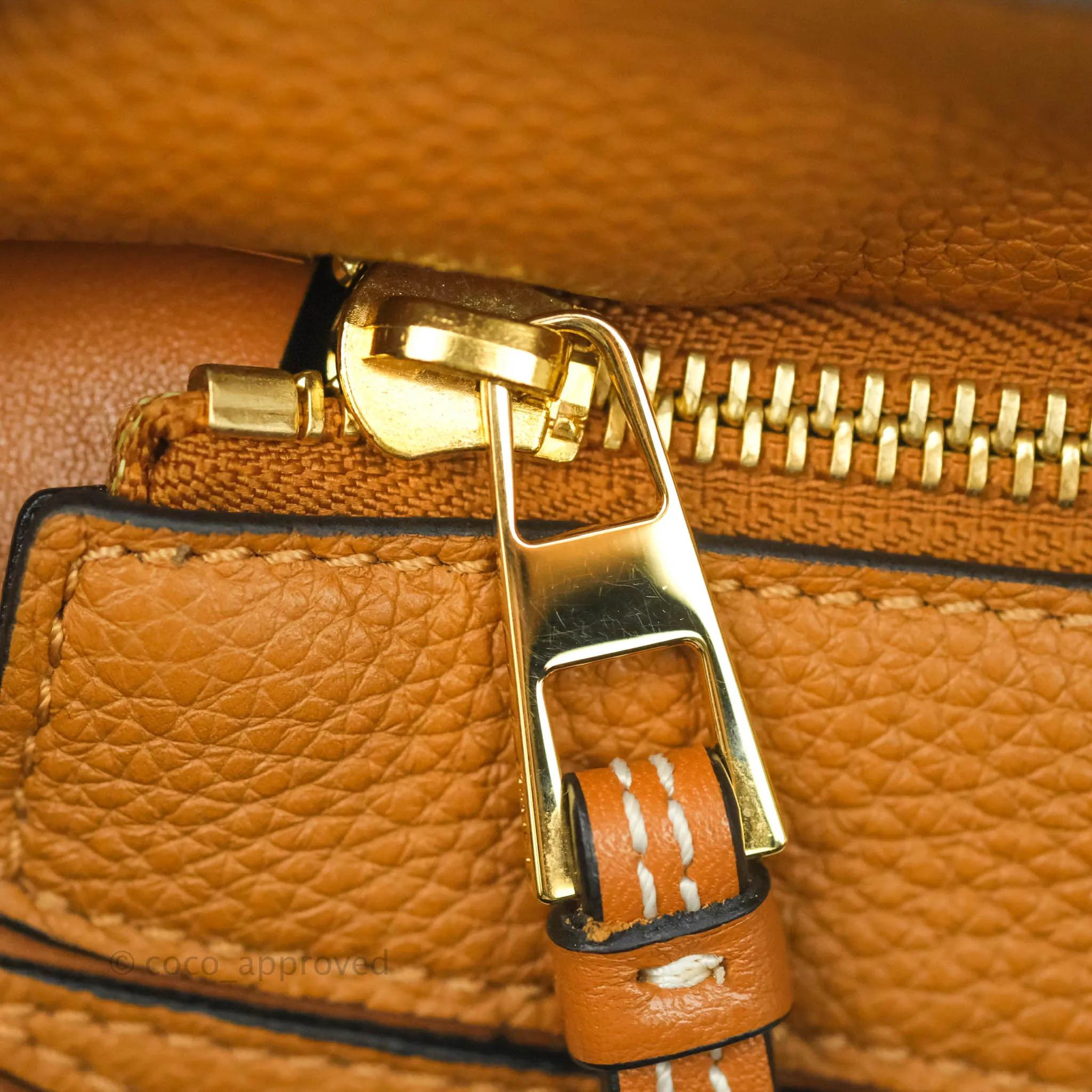 Loewe Small Puzzle Bag Caramel Calfskin Gold Hardware