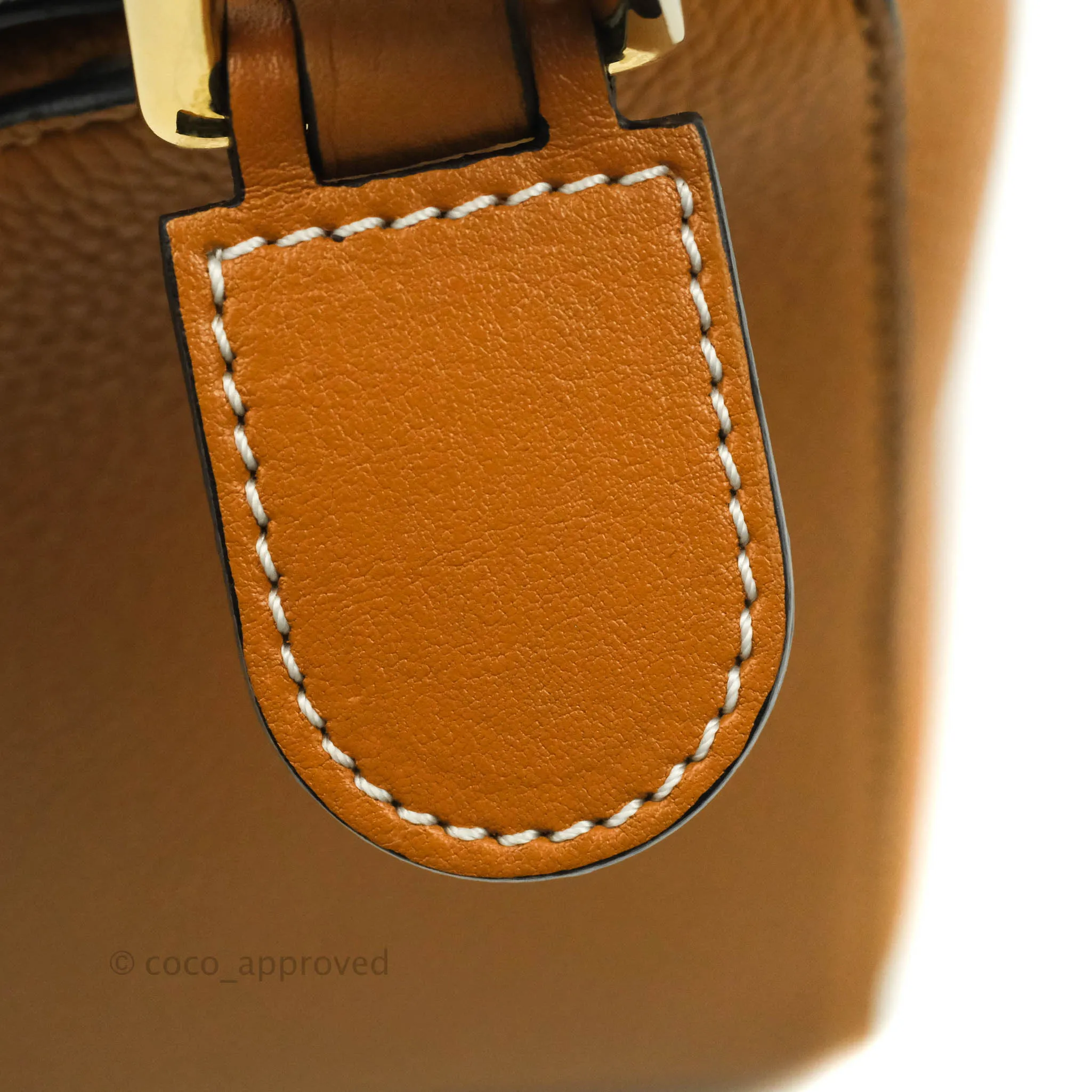 Loewe Small Puzzle Bag Caramel Calfskin Gold Hardware