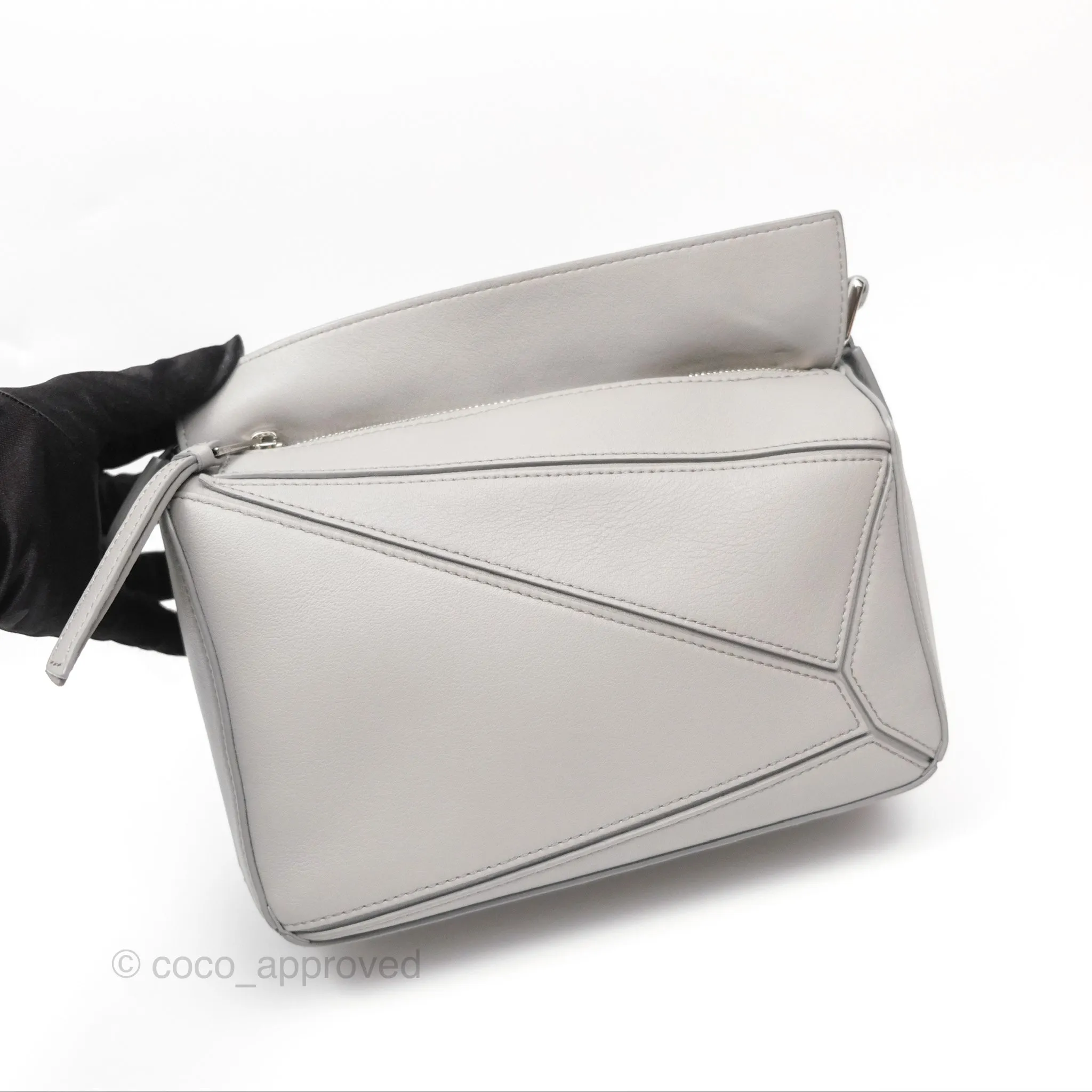 Loewe Small Puzzle Bag Grey Calfskin