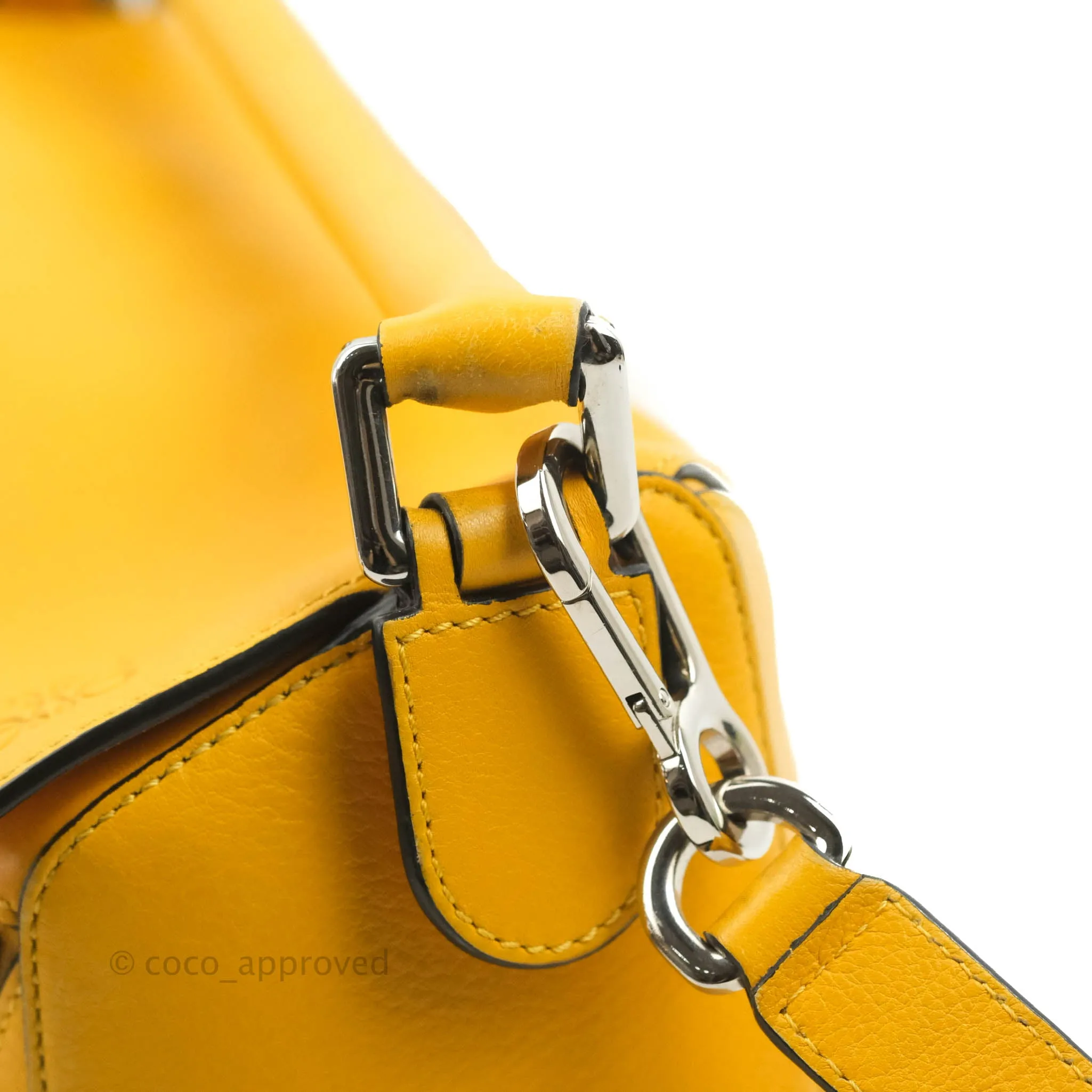 Loewe Small Puzzle Bag Mustard Grained Calfskin
