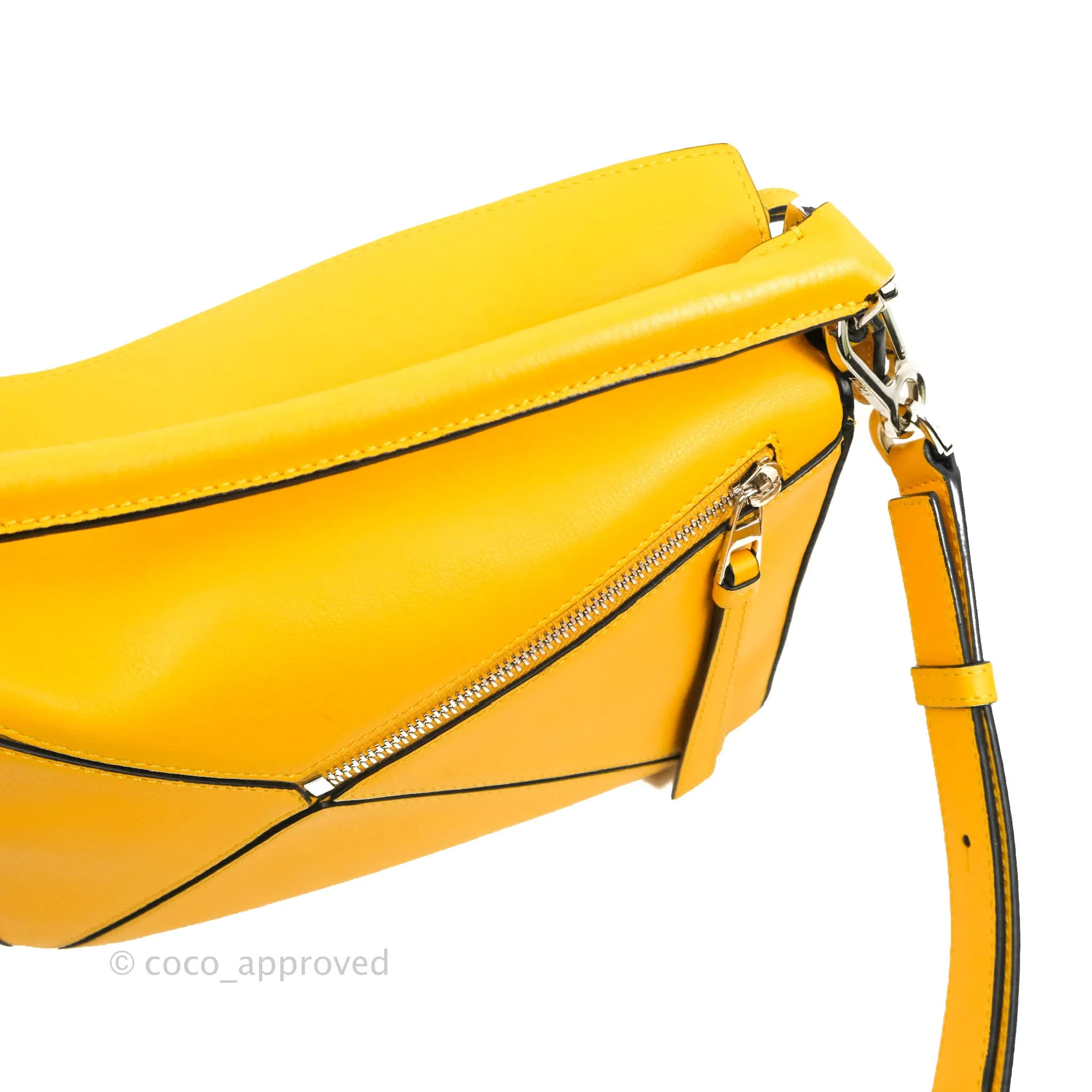 Loewe Small Puzzle Bag Mustard Grained Calfskin