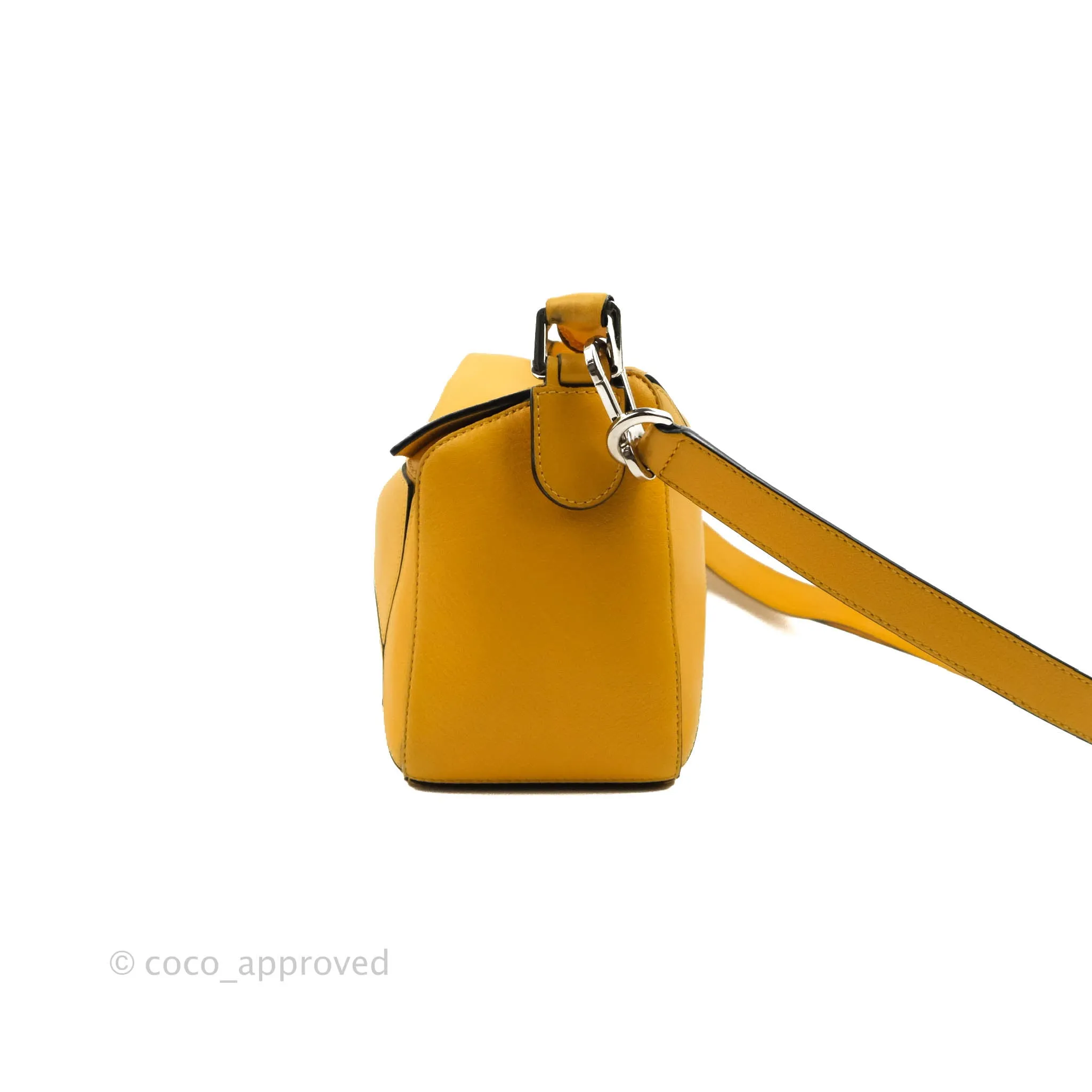 Loewe Small Puzzle Bag Mustard Grained Calfskin
