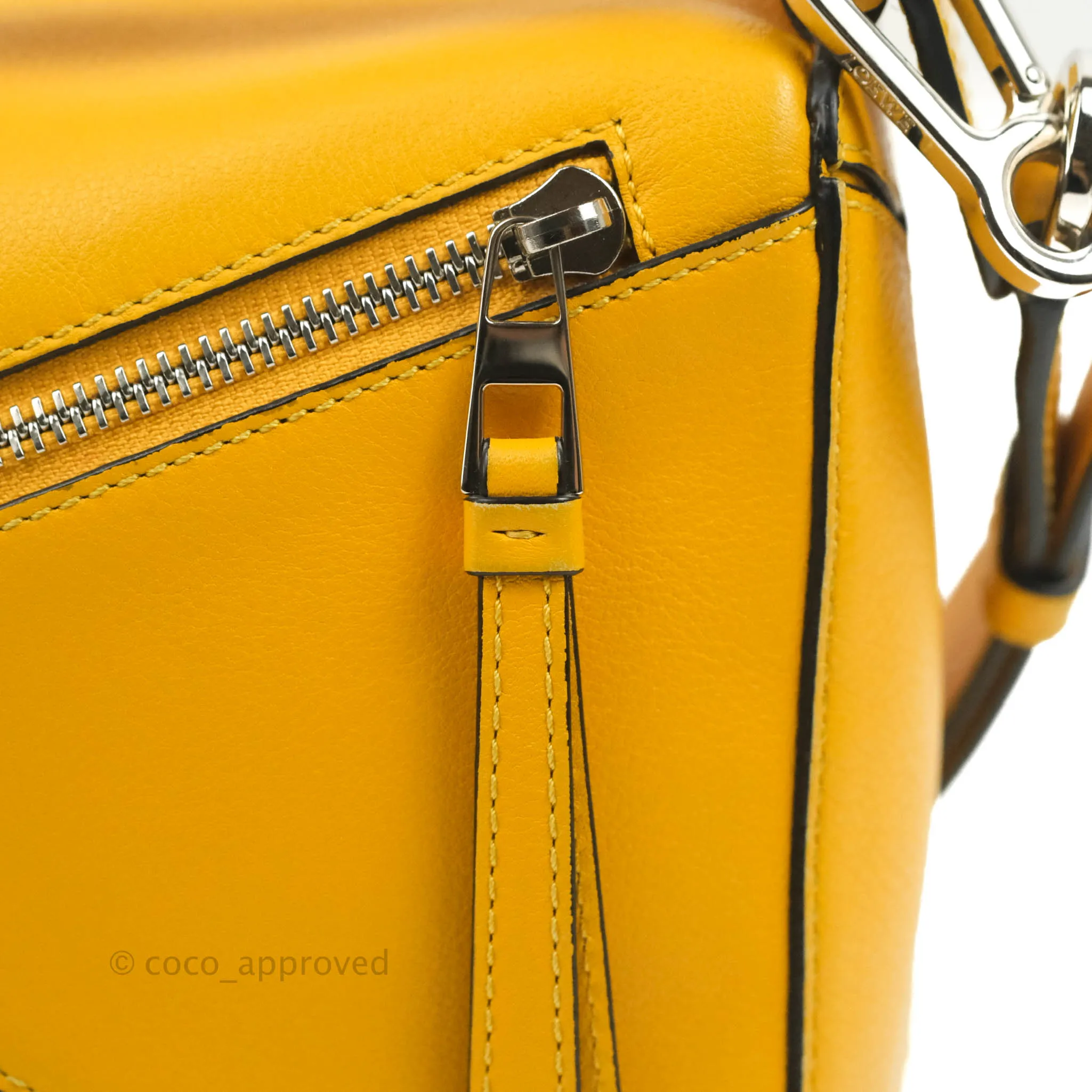 Loewe Small Puzzle Bag Mustard Grained Calfskin