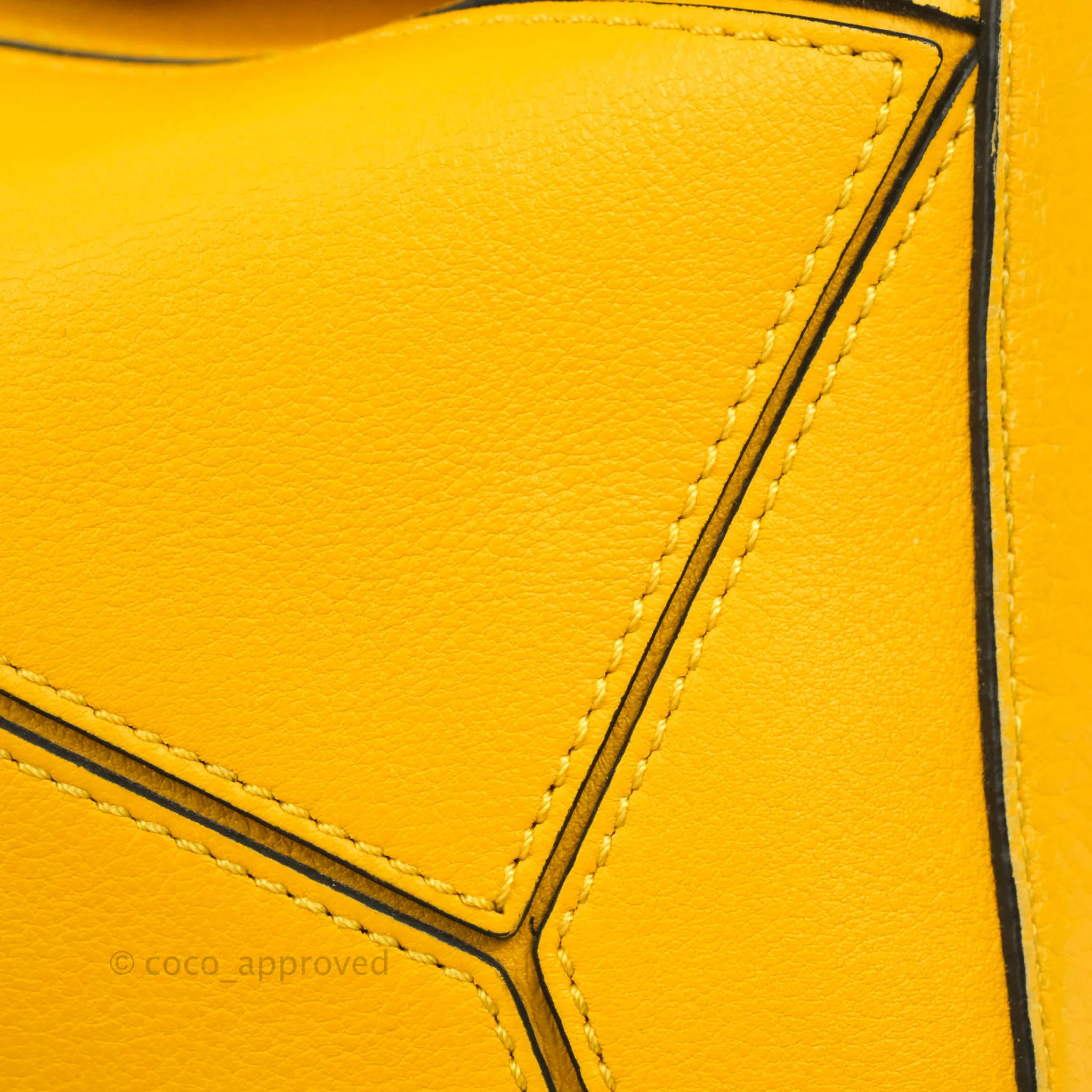 Loewe Small Puzzle Bag Mustard Grained Calfskin