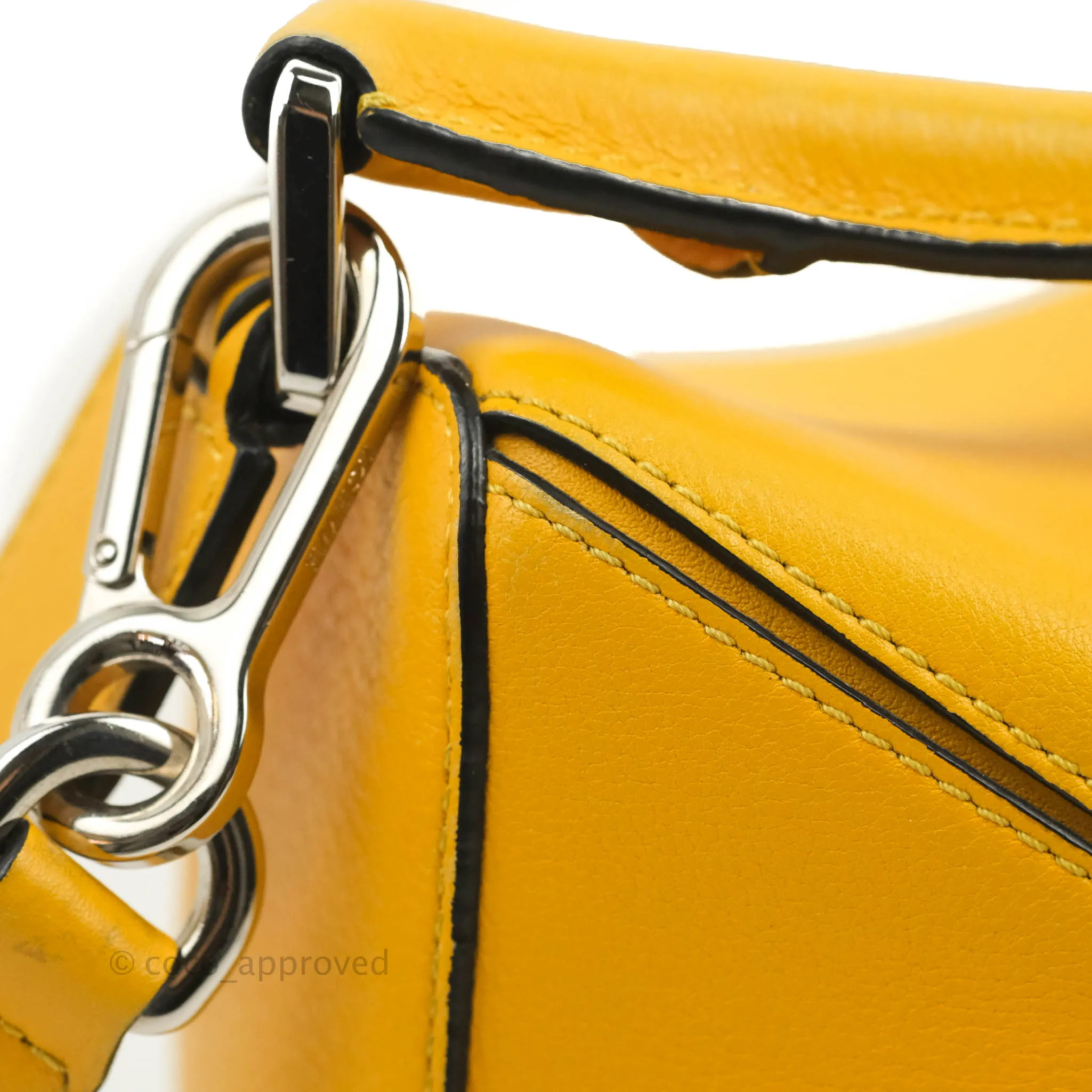 Loewe Small Puzzle Bag Mustard Grained Calfskin