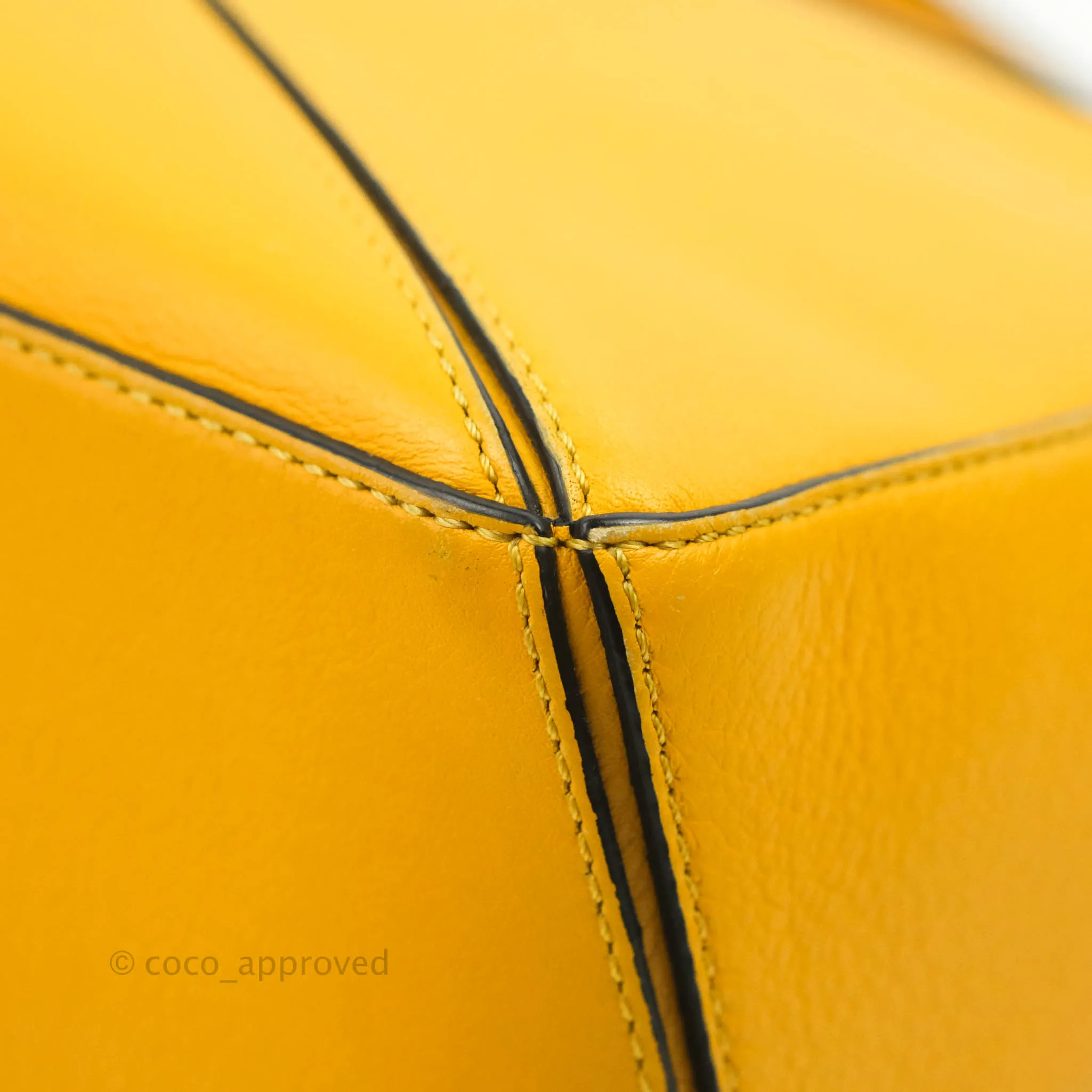Loewe Small Puzzle Bag Mustard Grained Calfskin