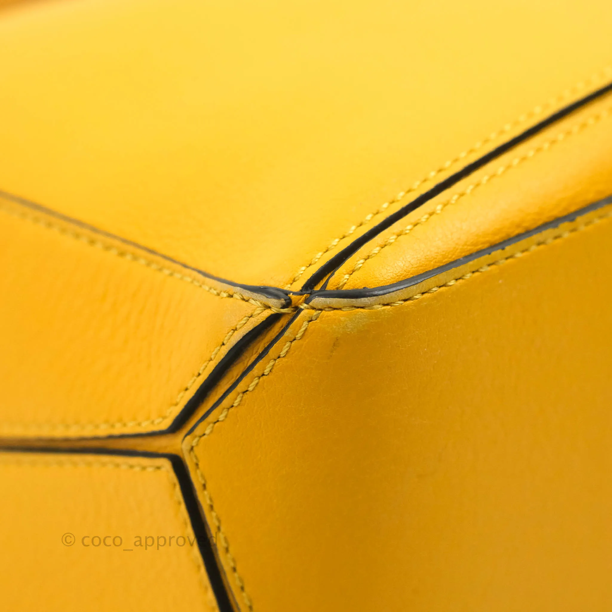 Loewe Small Puzzle Bag Mustard Grained Calfskin