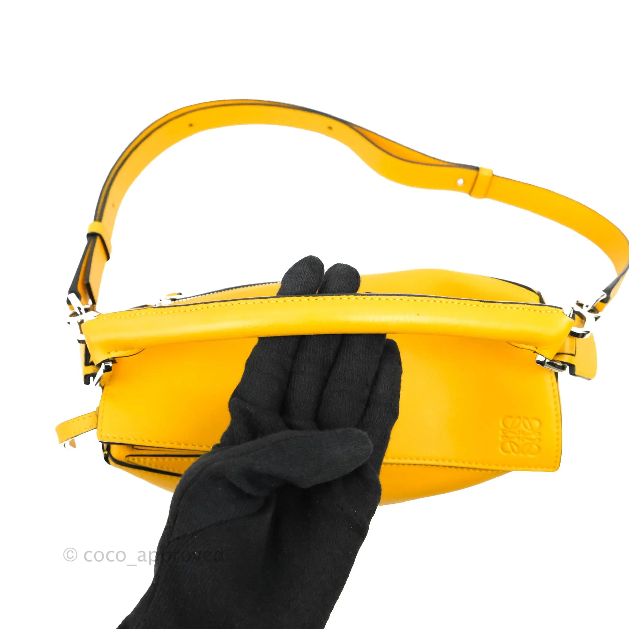 Loewe Small Puzzle Bag Mustard Grained Calfskin