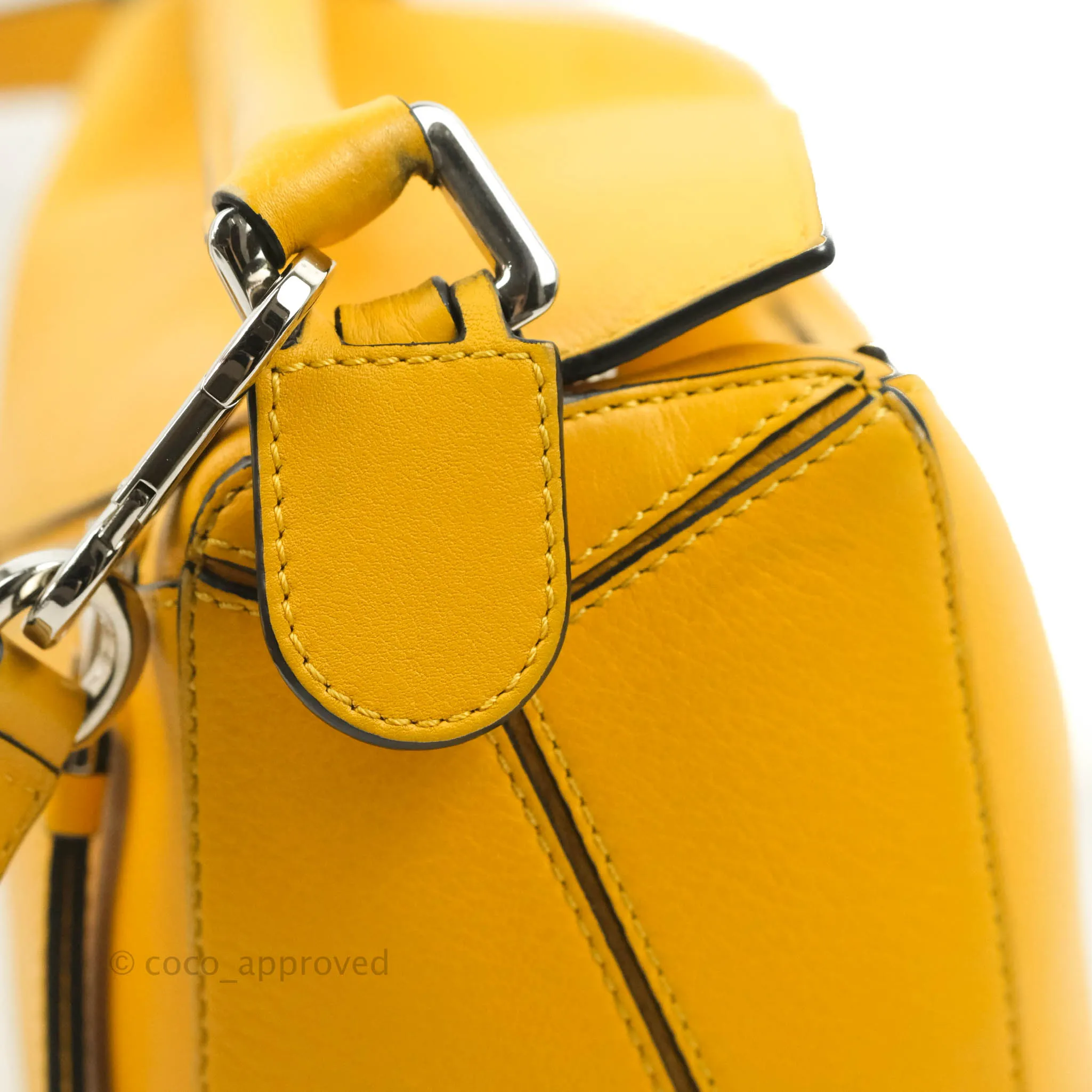 Loewe Small Puzzle Bag Mustard Grained Calfskin