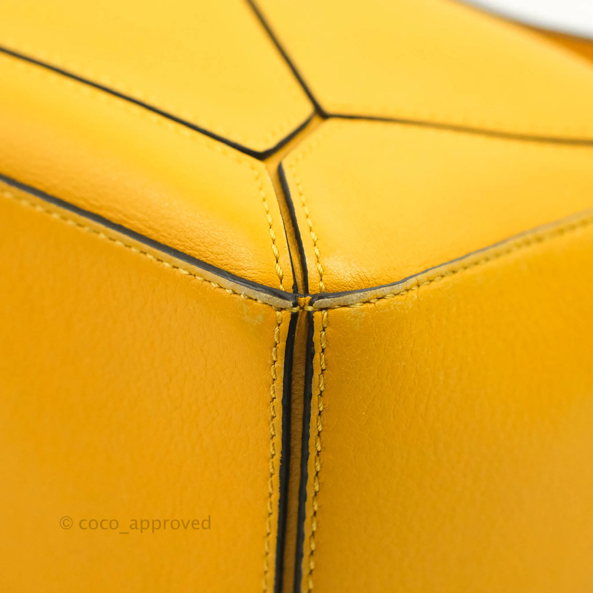 Loewe Small Puzzle Bag Mustard Grained Calfskin