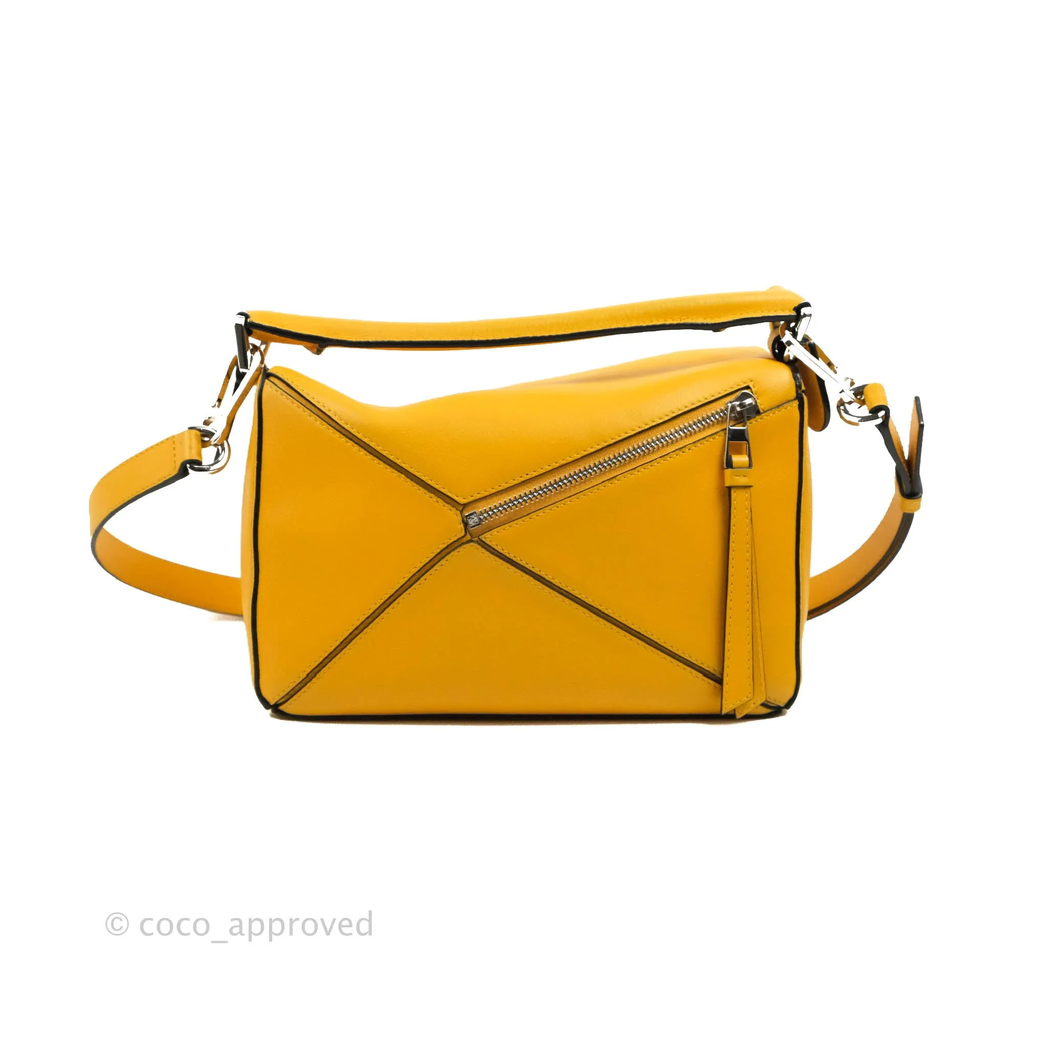 Loewe Small Puzzle Bag Mustard Grained Calfskin