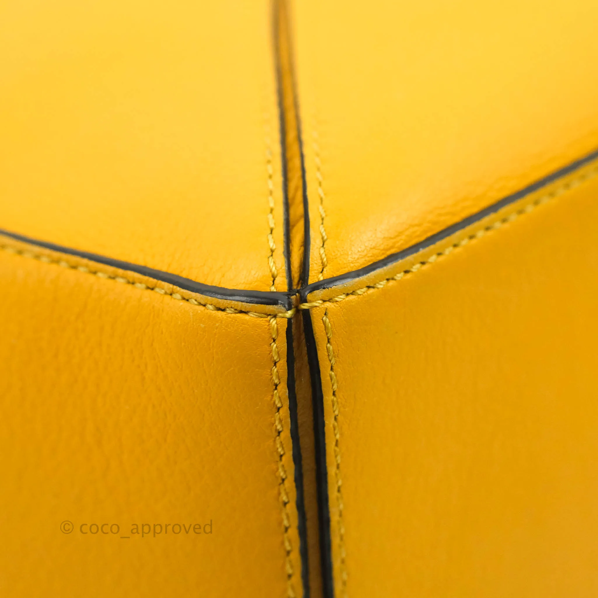 Loewe Small Puzzle Bag Mustard Grained Calfskin