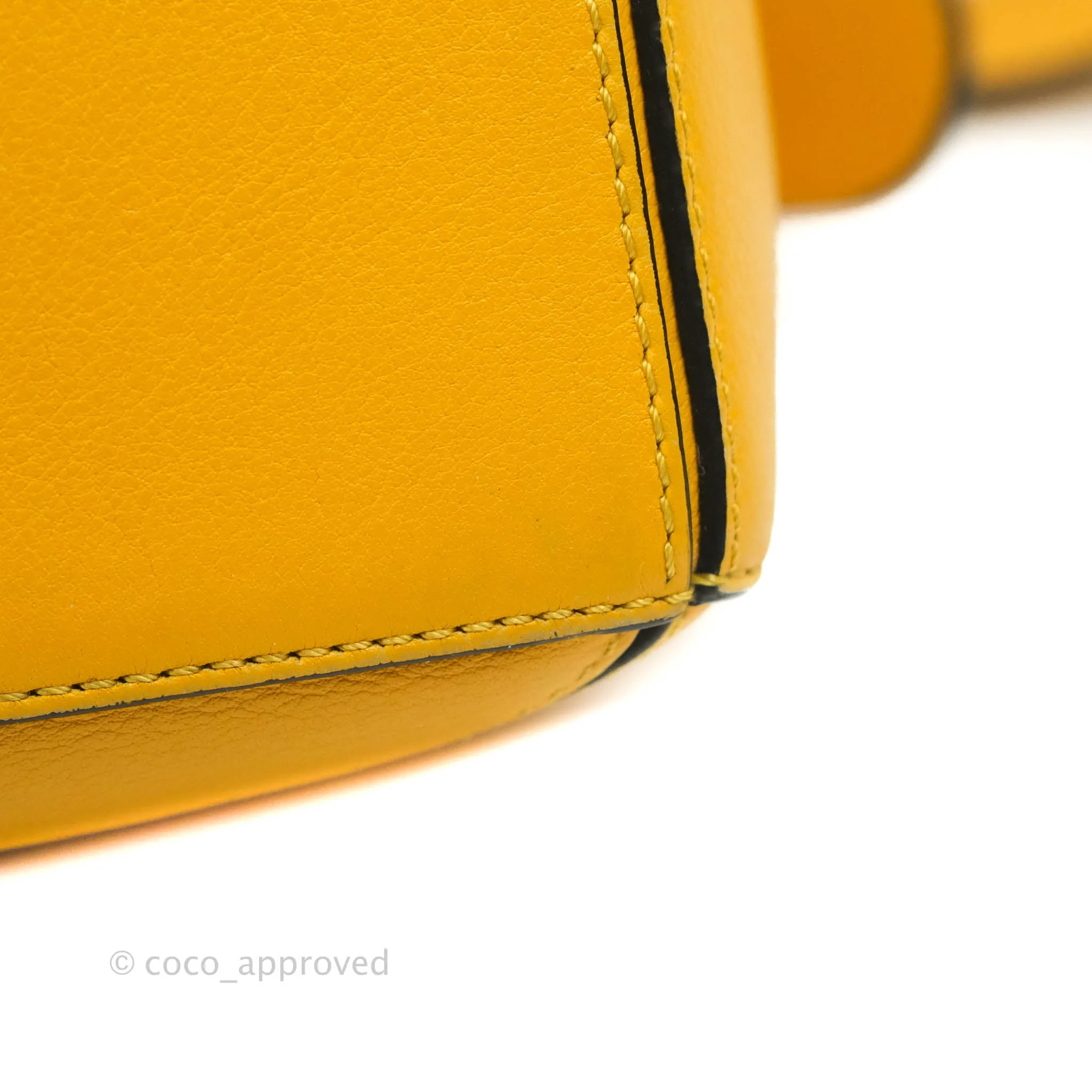 Loewe Small Puzzle Bag Mustard Grained Calfskin