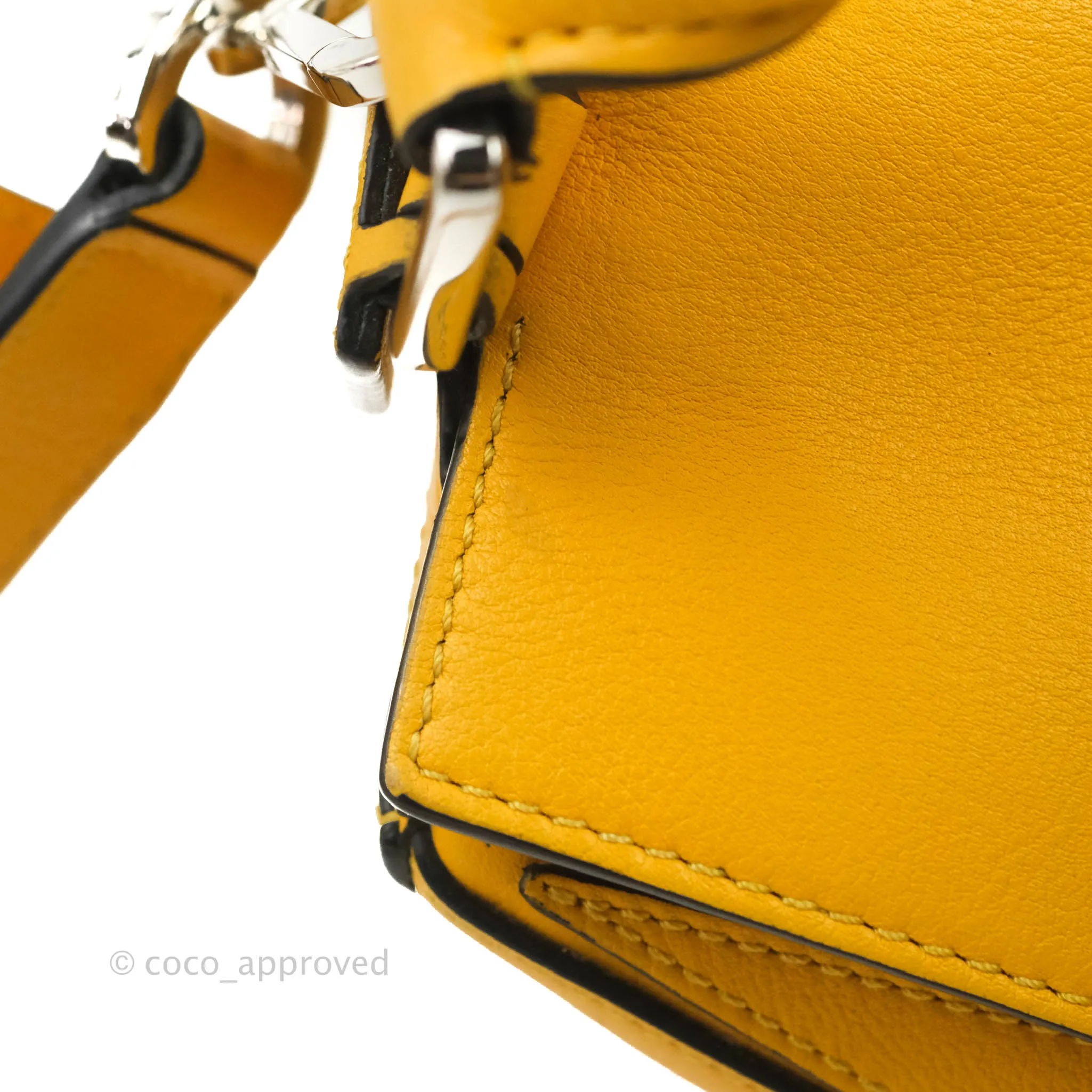 Loewe Small Puzzle Bag Mustard Grained Calfskin