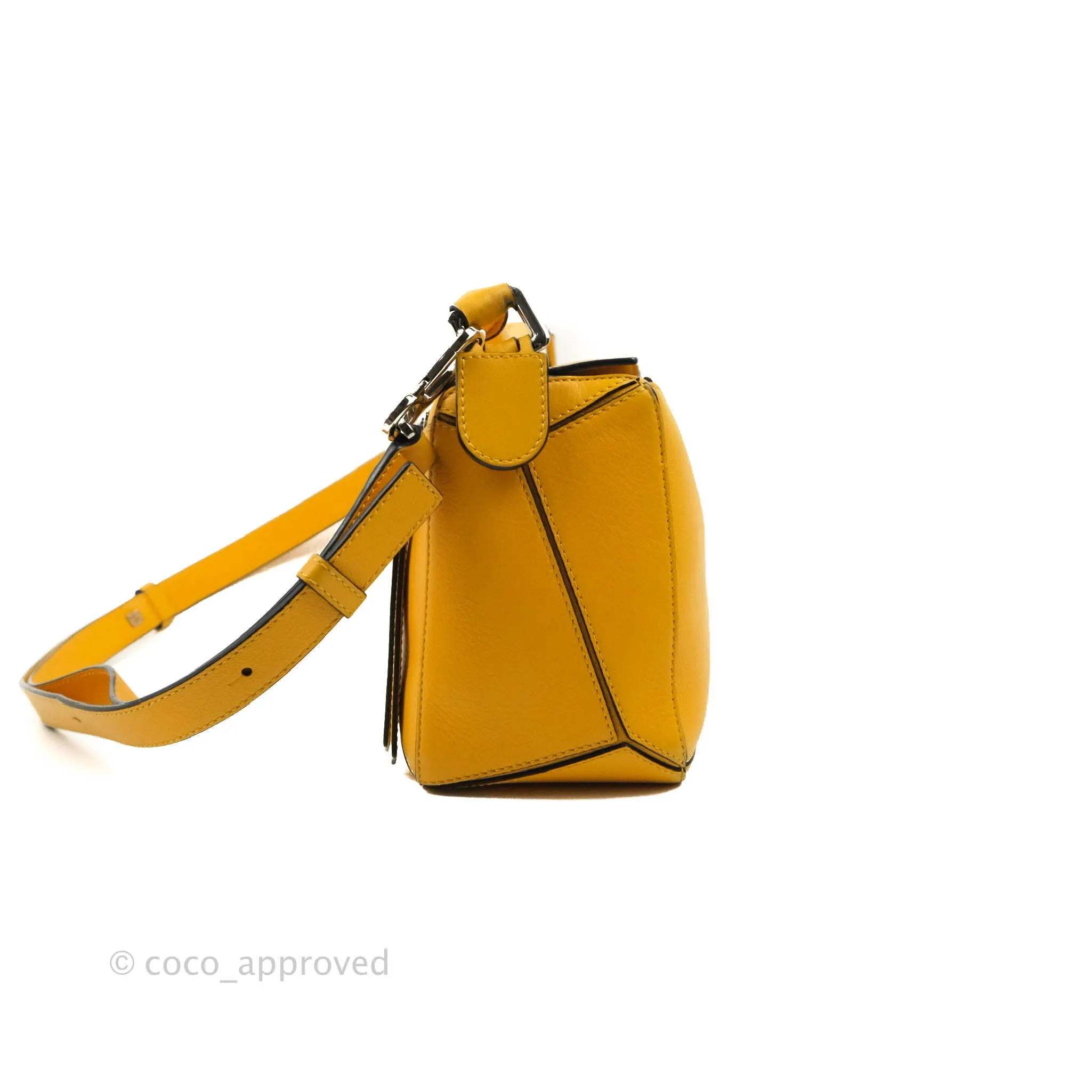 Loewe Small Puzzle Bag Mustard Grained Calfskin