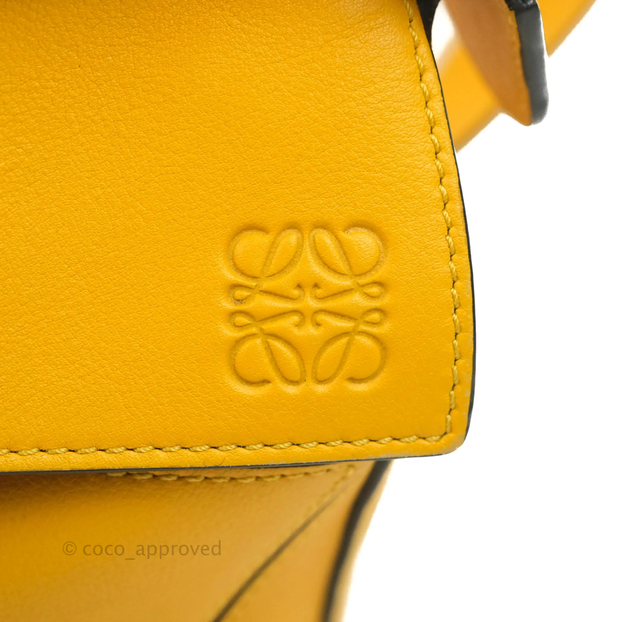 Loewe Small Puzzle Bag Mustard Grained Calfskin