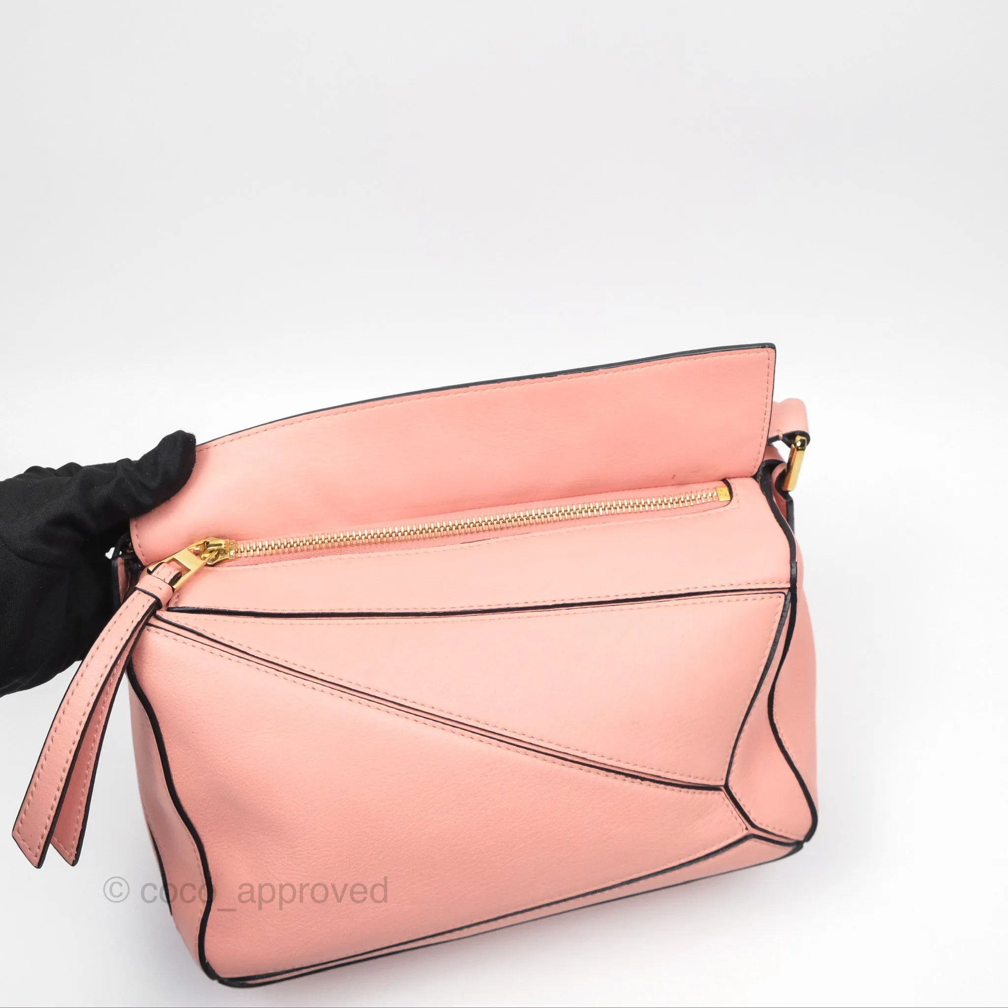 Loewe Small Puzzle Bag Pink Calfskin