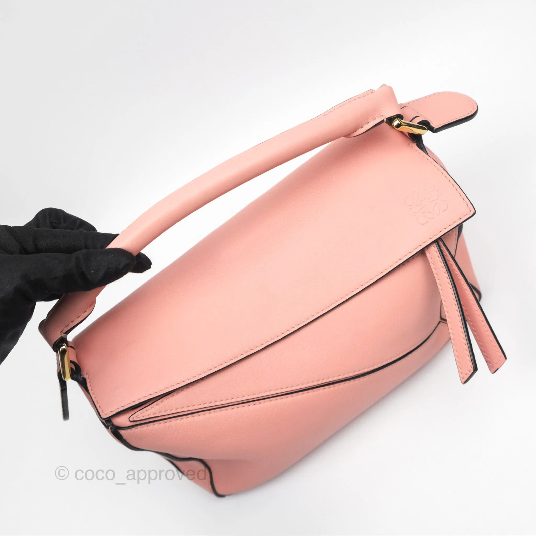 Loewe Small Puzzle Bag Pink Calfskin