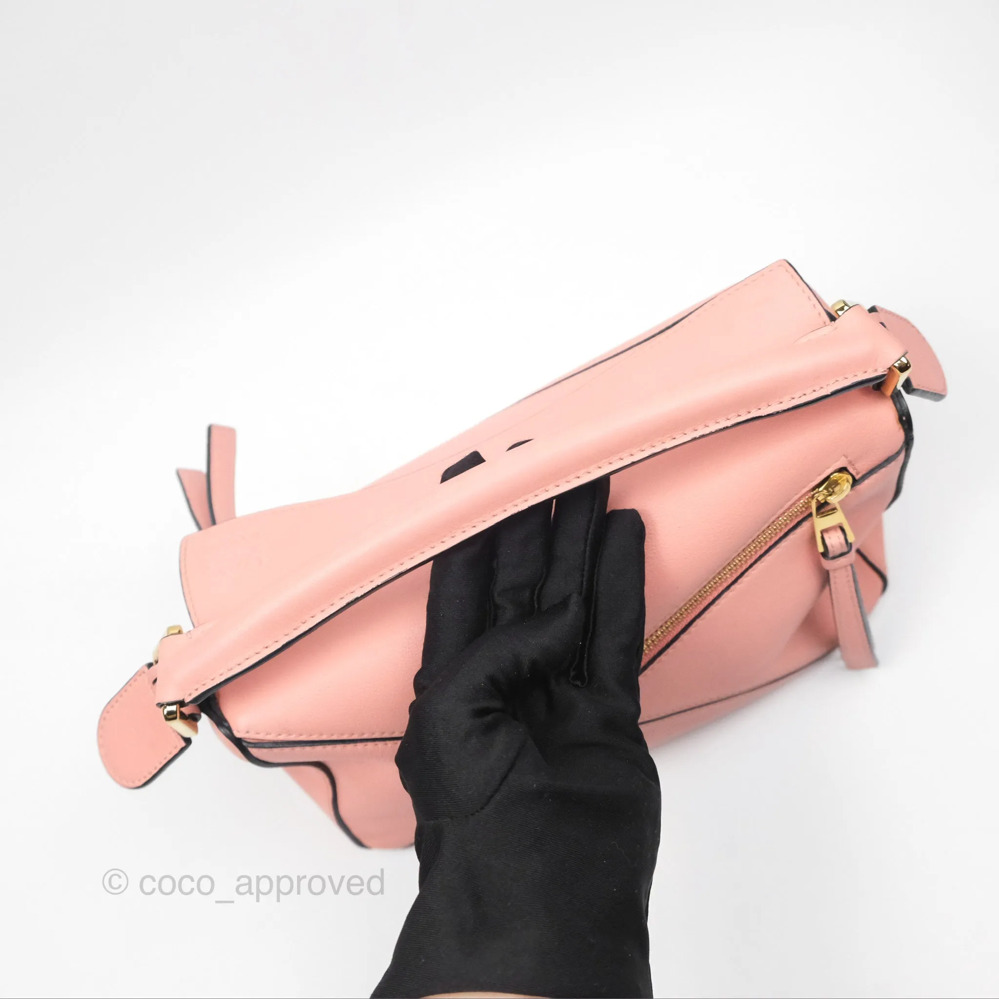 Loewe Small Puzzle Bag Pink Calfskin