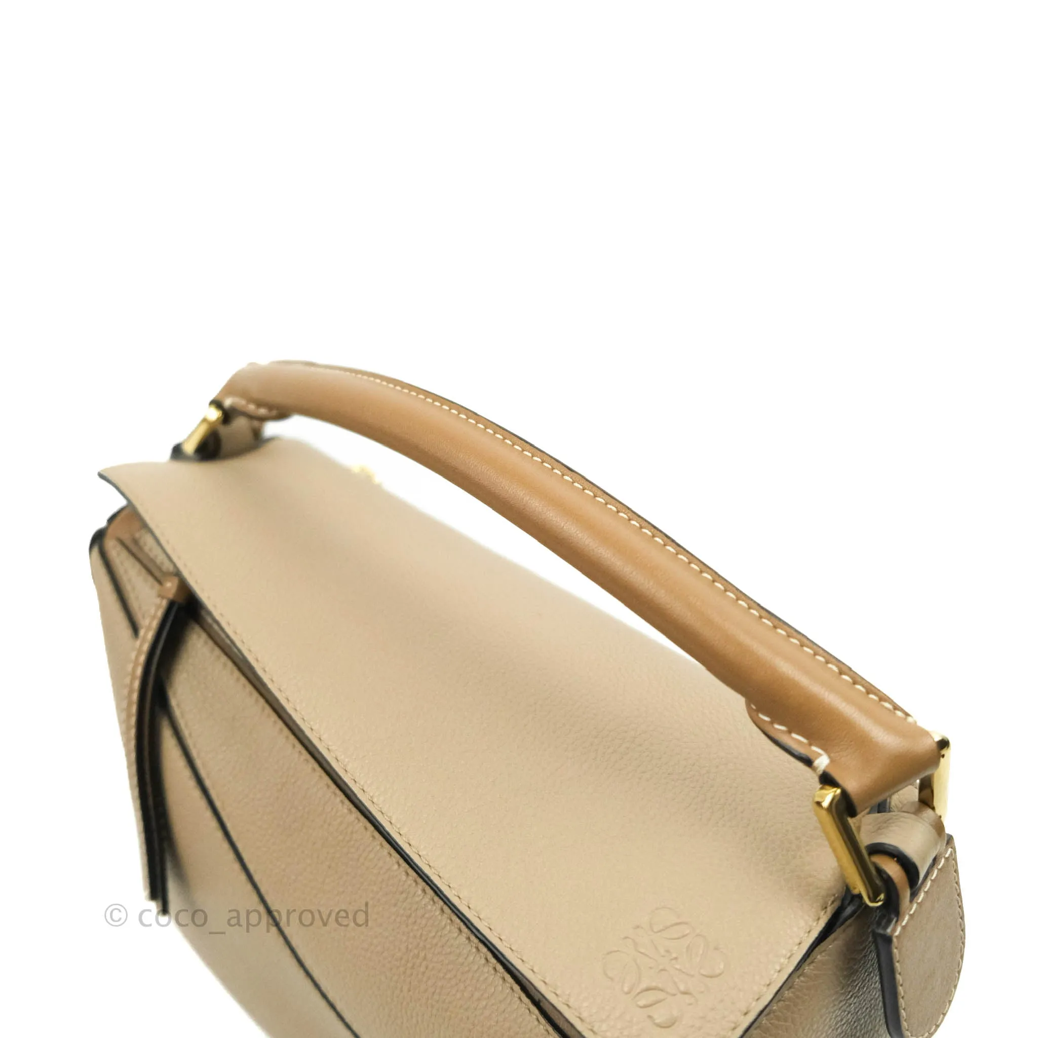 Loewe Small Puzzle Bag Sand Mink Grained Calfskin