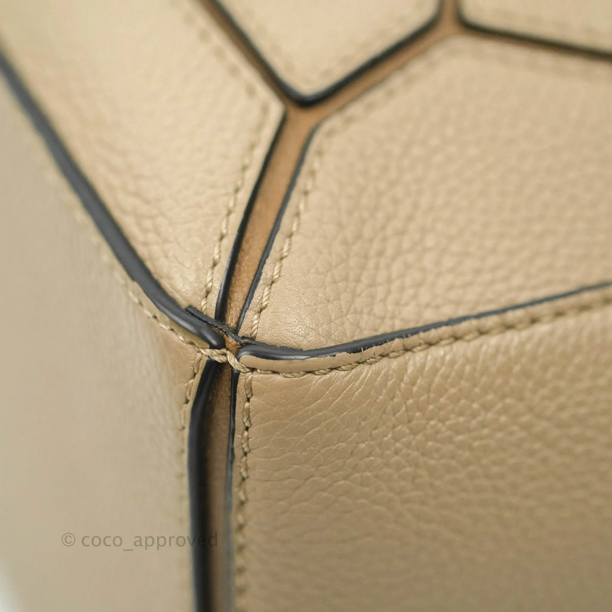 Loewe Small Puzzle Bag Sand Mink Grained Calfskin