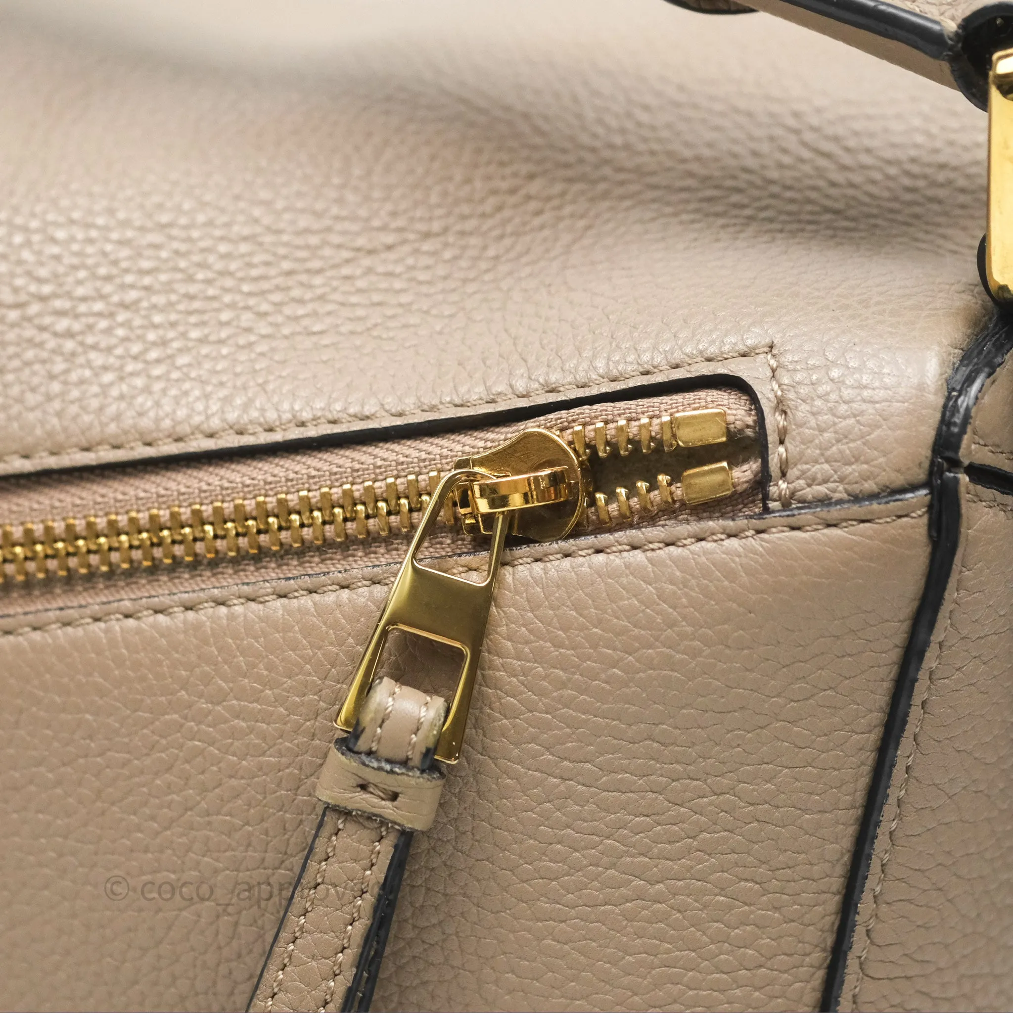 Loewe Small Puzzle Bag Sand Mink Grained Calfskin