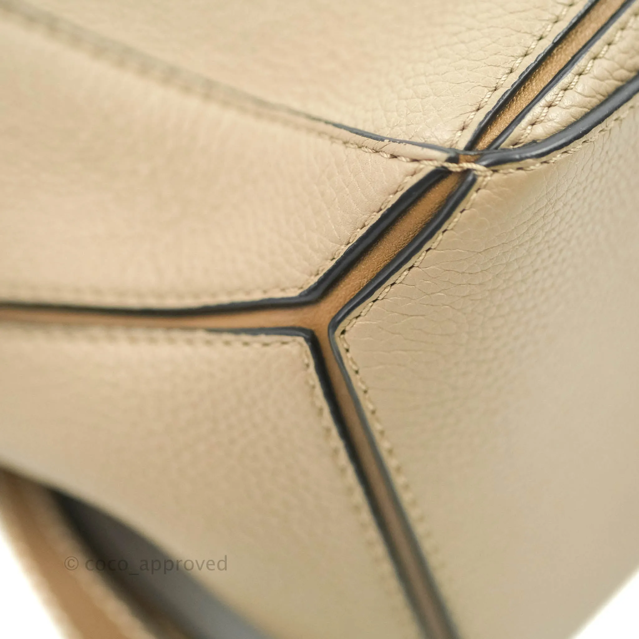 Loewe Small Puzzle Bag Sand Mink Grained Calfskin