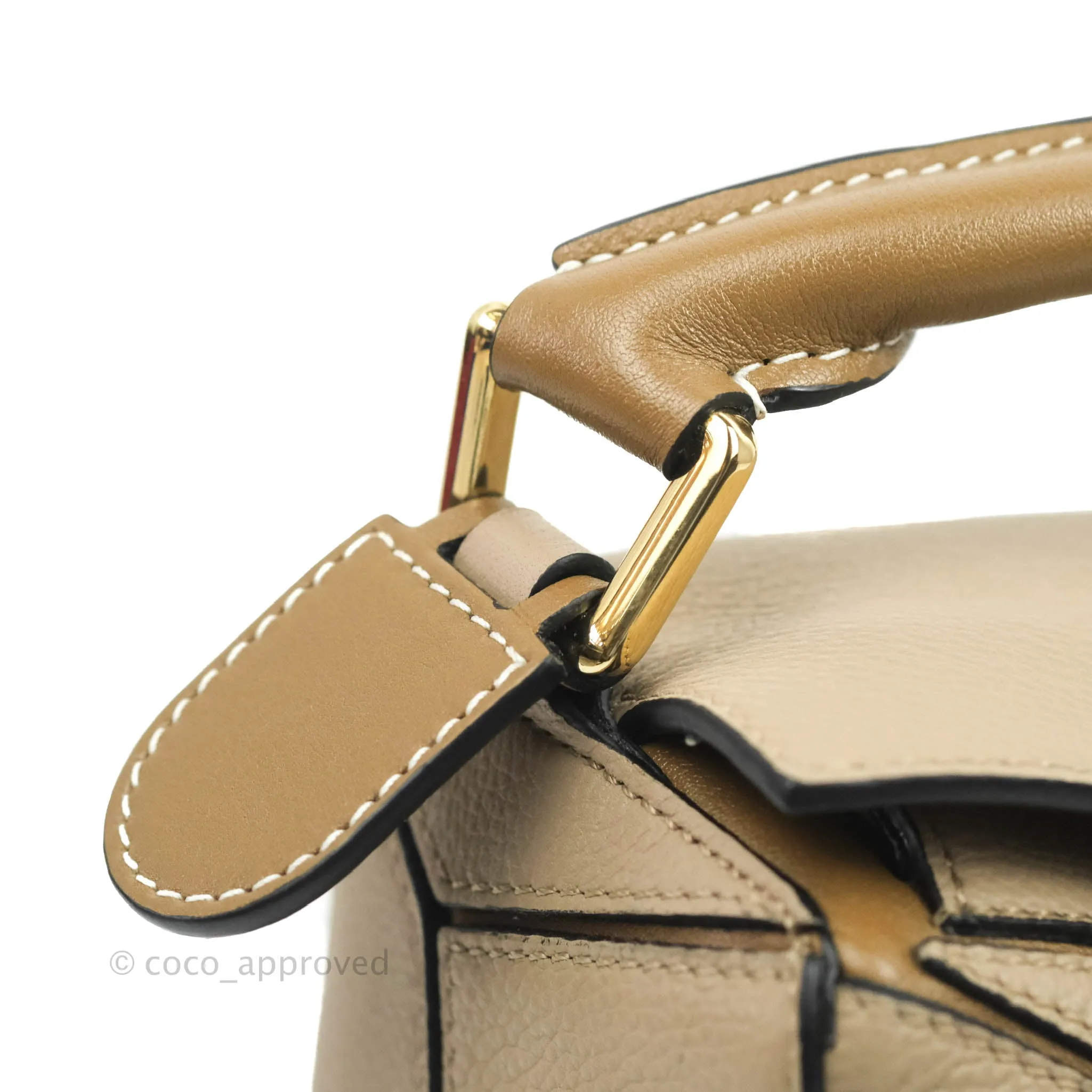 Loewe Small Puzzle Bag Sand Mink Grained Calfskin