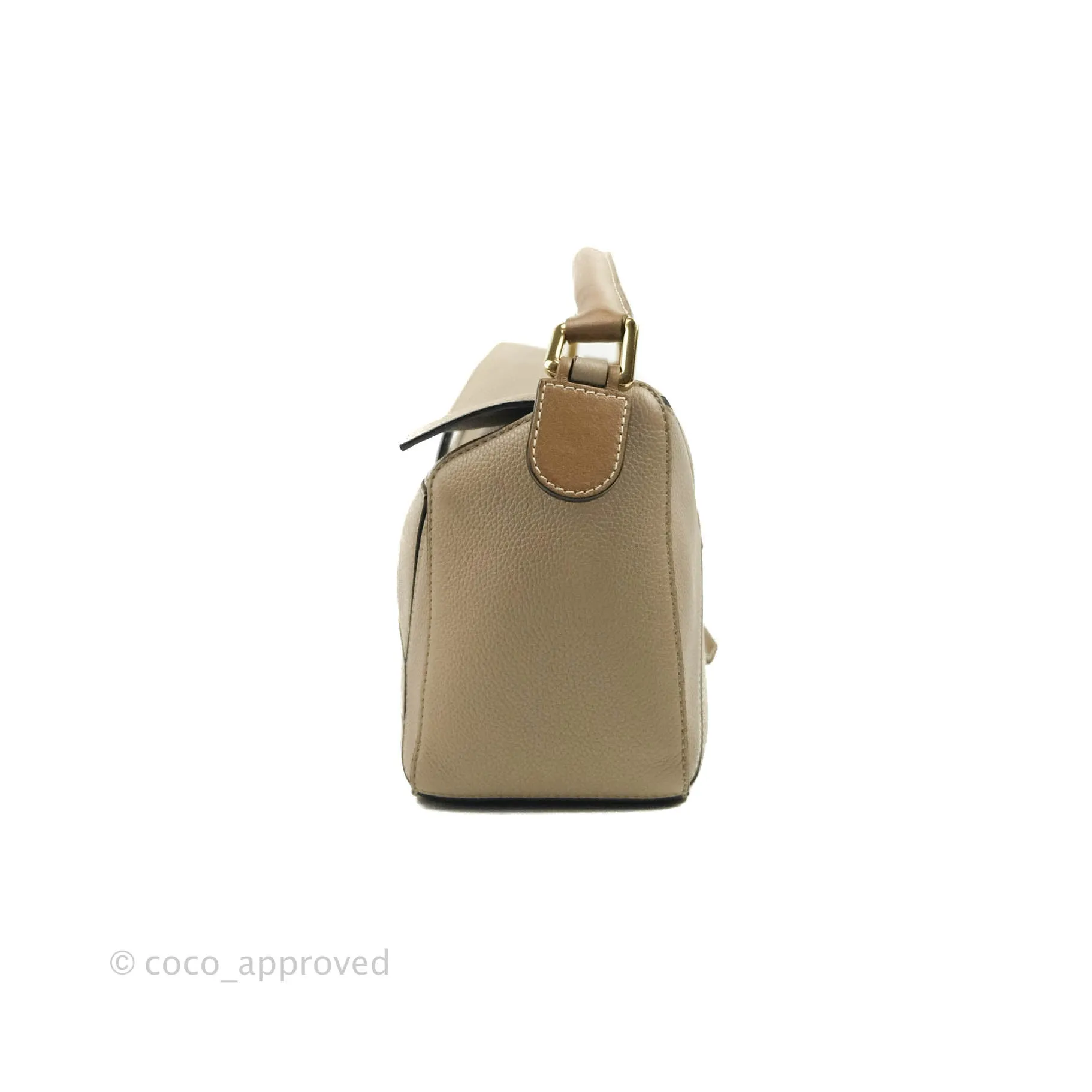 Loewe Small Puzzle Bag Sand Mink Grained Calfskin