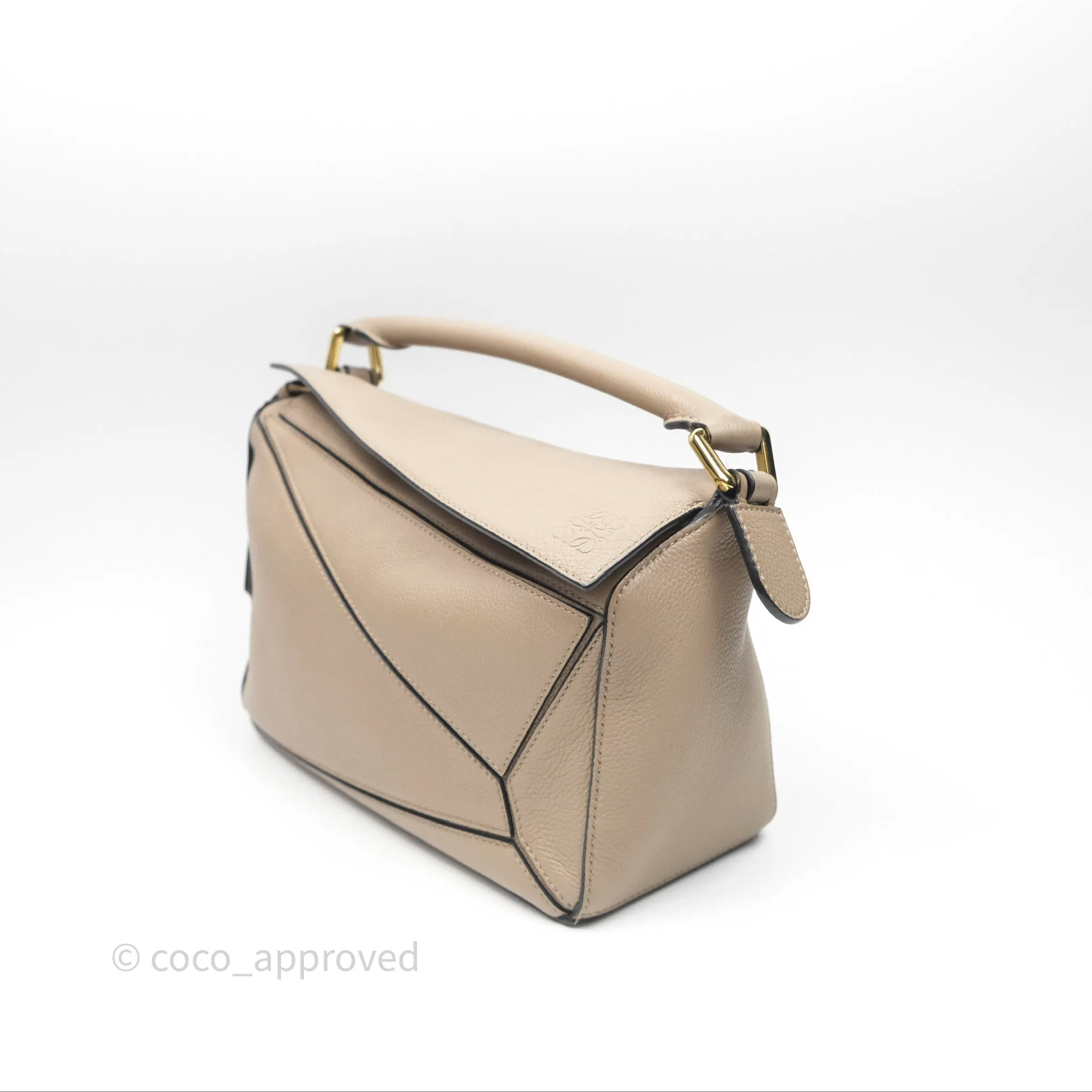 Loewe Small Puzzle Bag Sand Mink Grained Calfskin